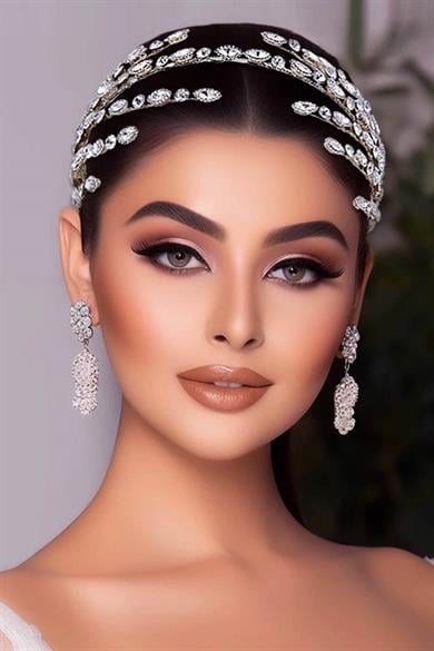 Zirkon Taşlı Gelin/Kına/Nişan/Söz Tasarım Saç Aksesuarı /Taç