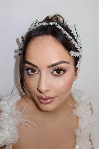 Zirkon Taşlı Gelin/Nişan/Söz Tasarım Saç Aksesuarı