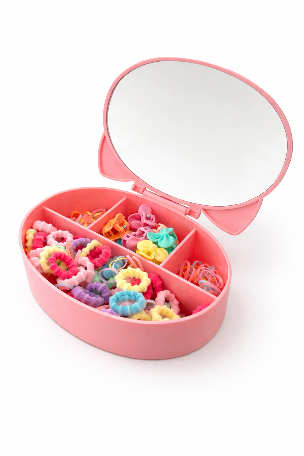 Pembe Renk Kulak Detaylı Kutulu Çocuk Tokası Set