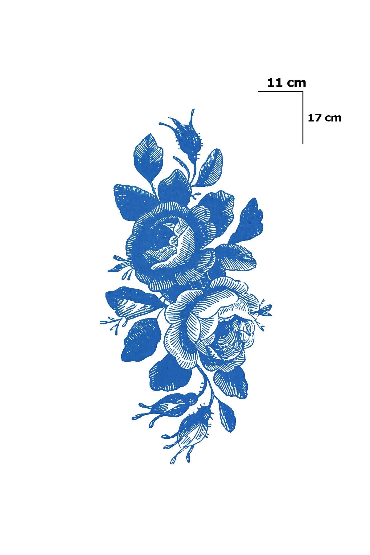 Çiçek Sonradan Kararan Yarı Kalıcı Geçici Dövme Tattoo