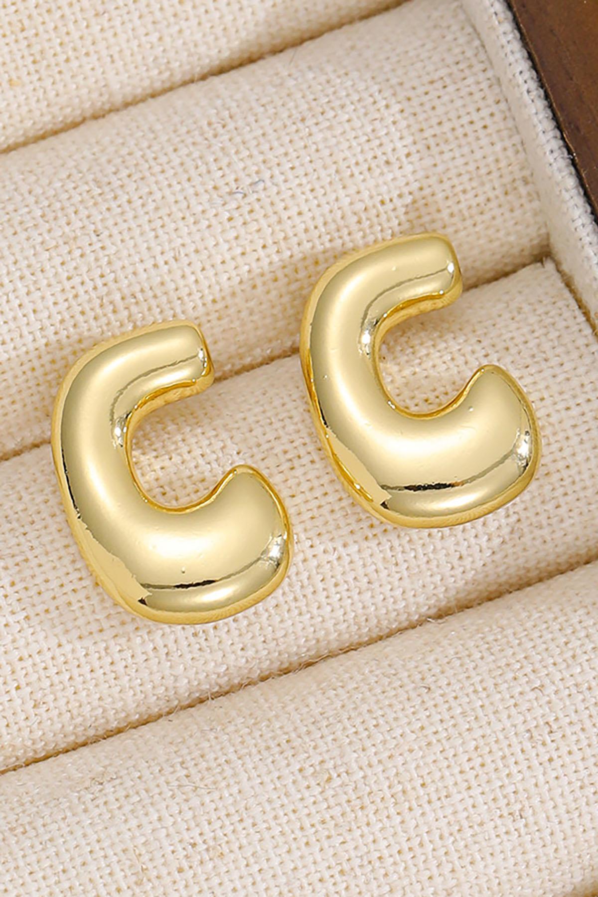 Altın Renk Çelik Küpe (Çift)