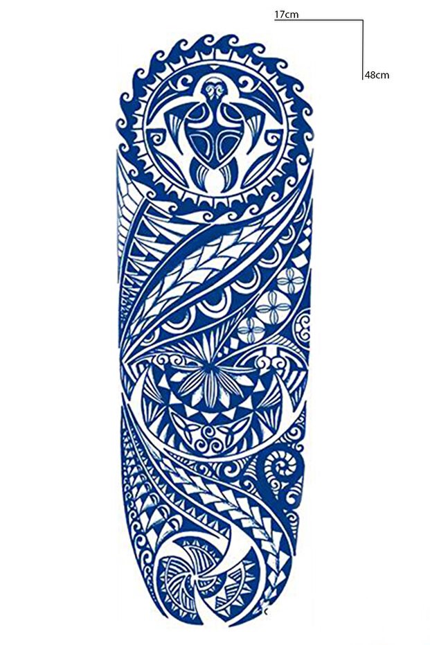 Maori Kol Sonradan Kararan Yarı Kalıcı Geçici Dövme Tattoo