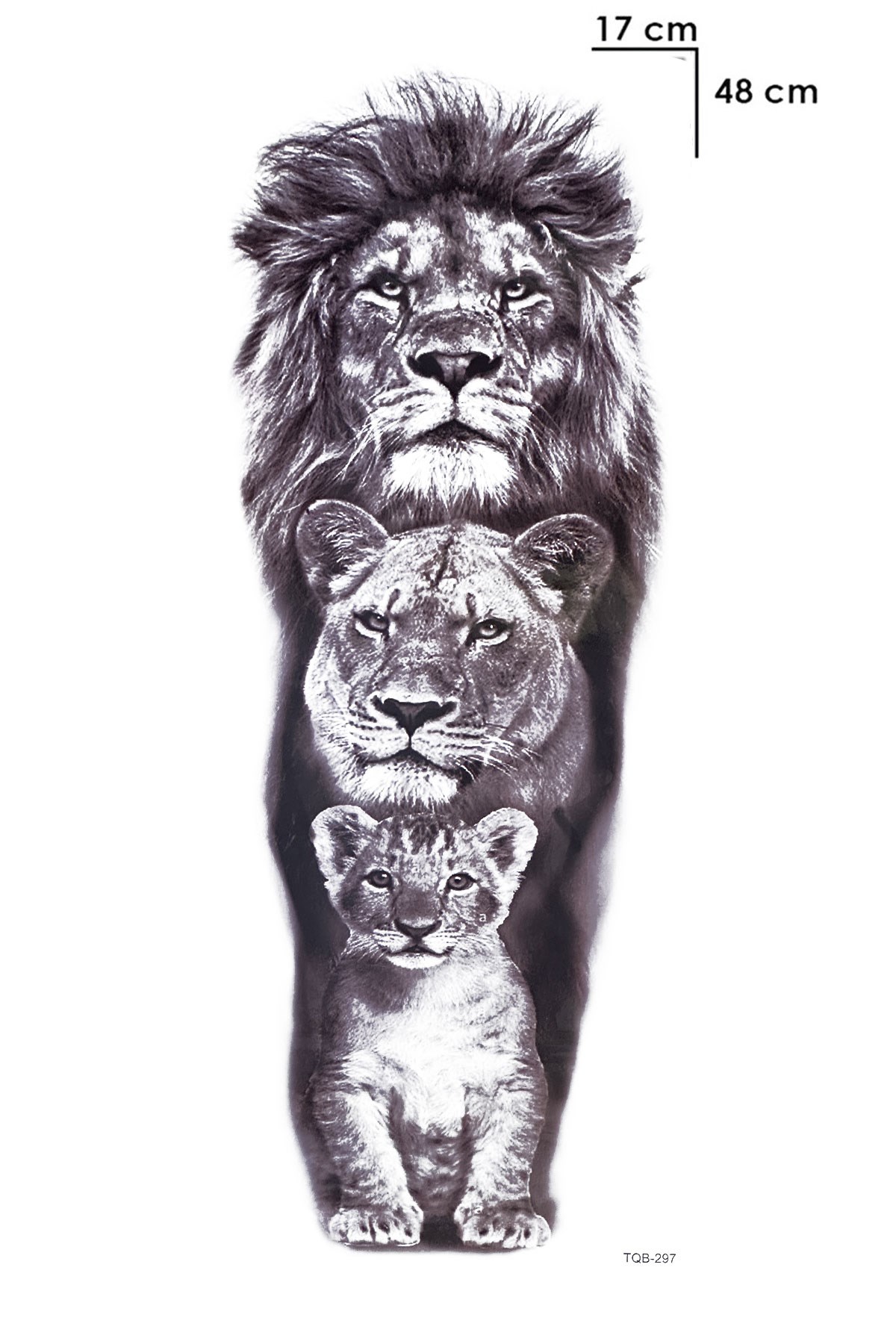 Aslan Ve Ailesi Kol Geçici Dövme Tattoo