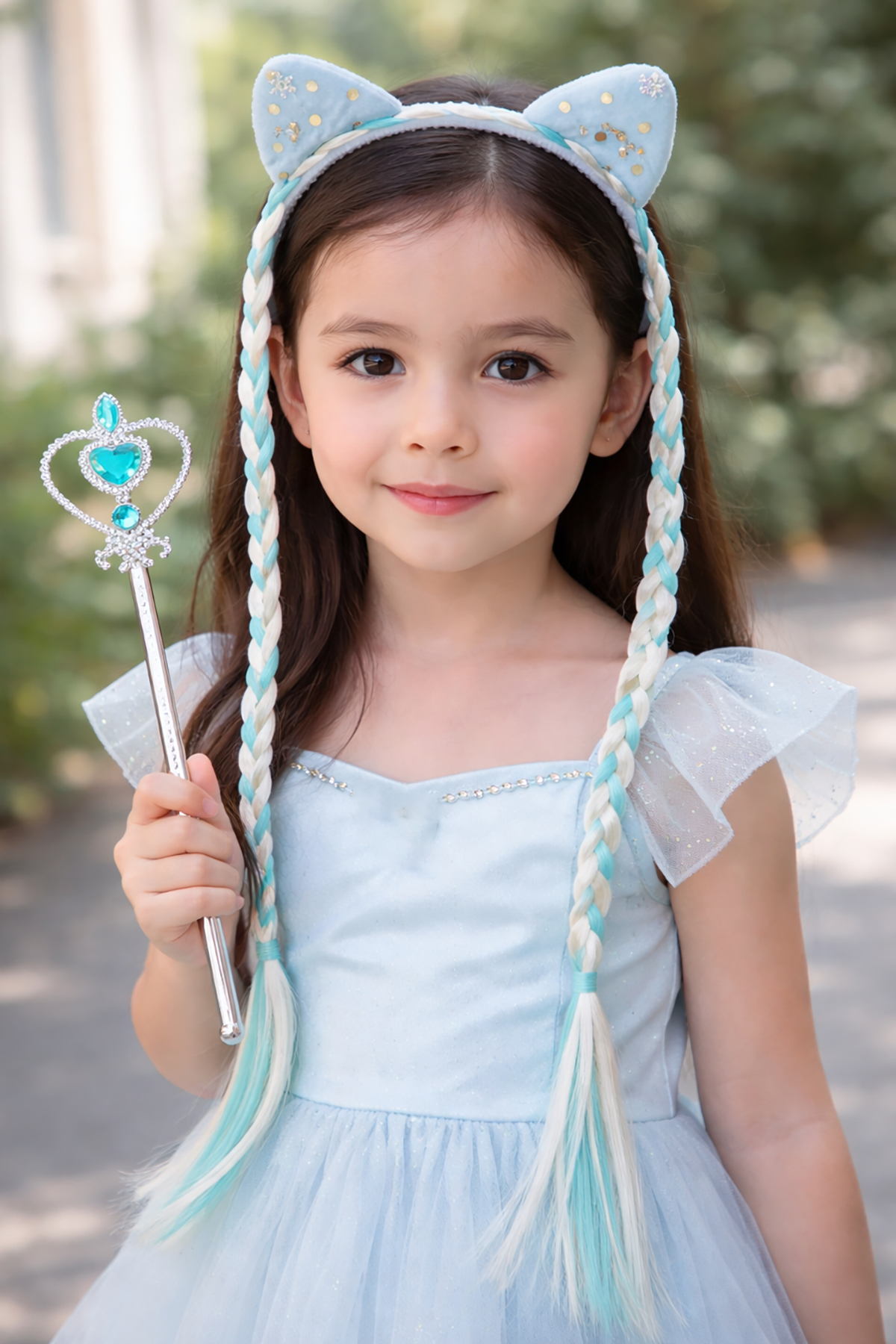 Mavi Renk Taç/Asa Set