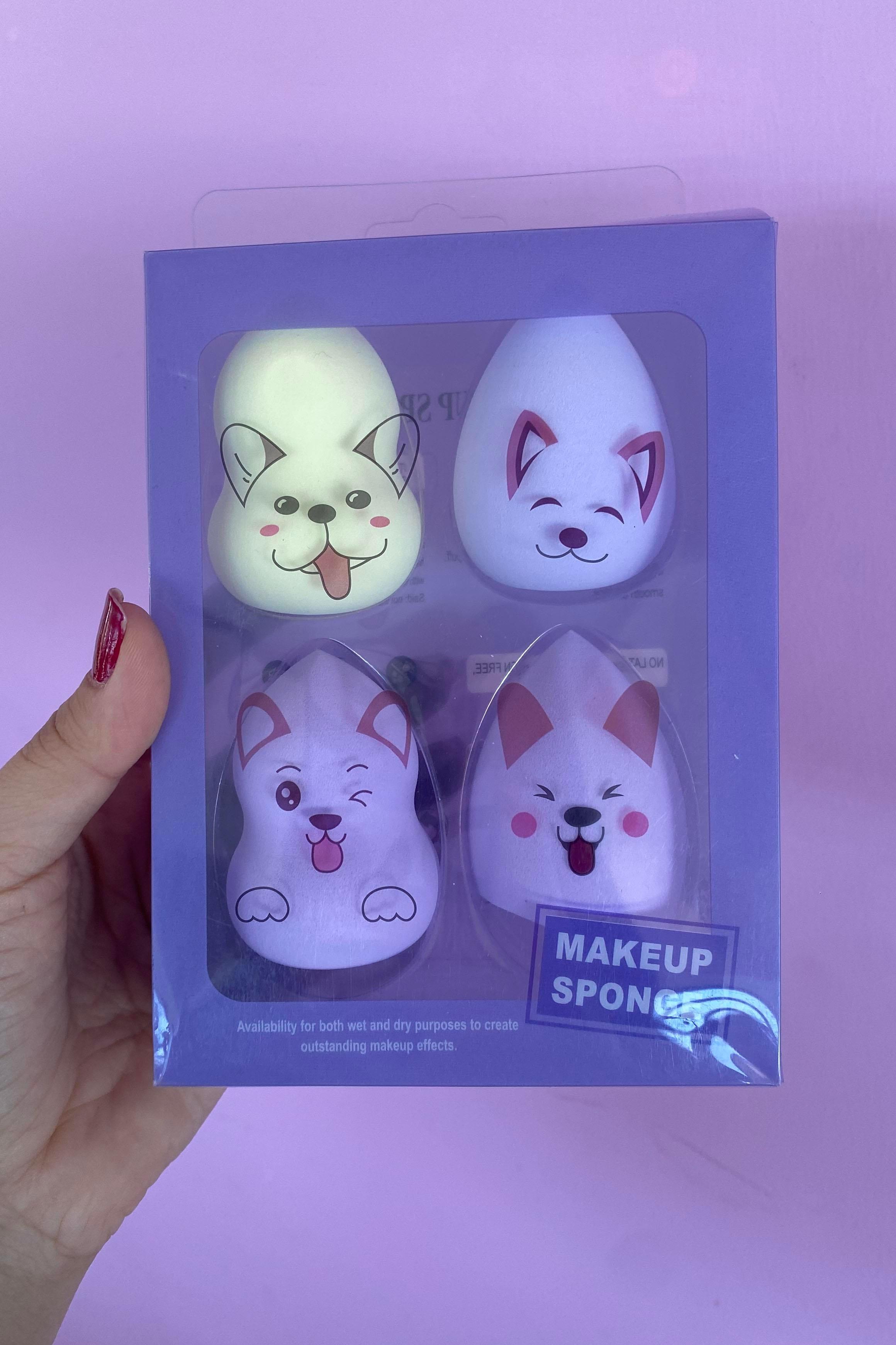 Mor Renk 4´lü Makyaj Süngeri