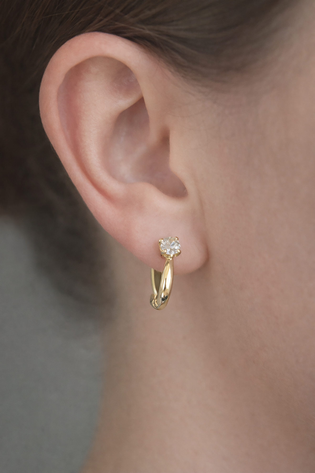 Altın Renk Taş Detaylı 14K Altın Kaplama Xuping Küpe (Çift)