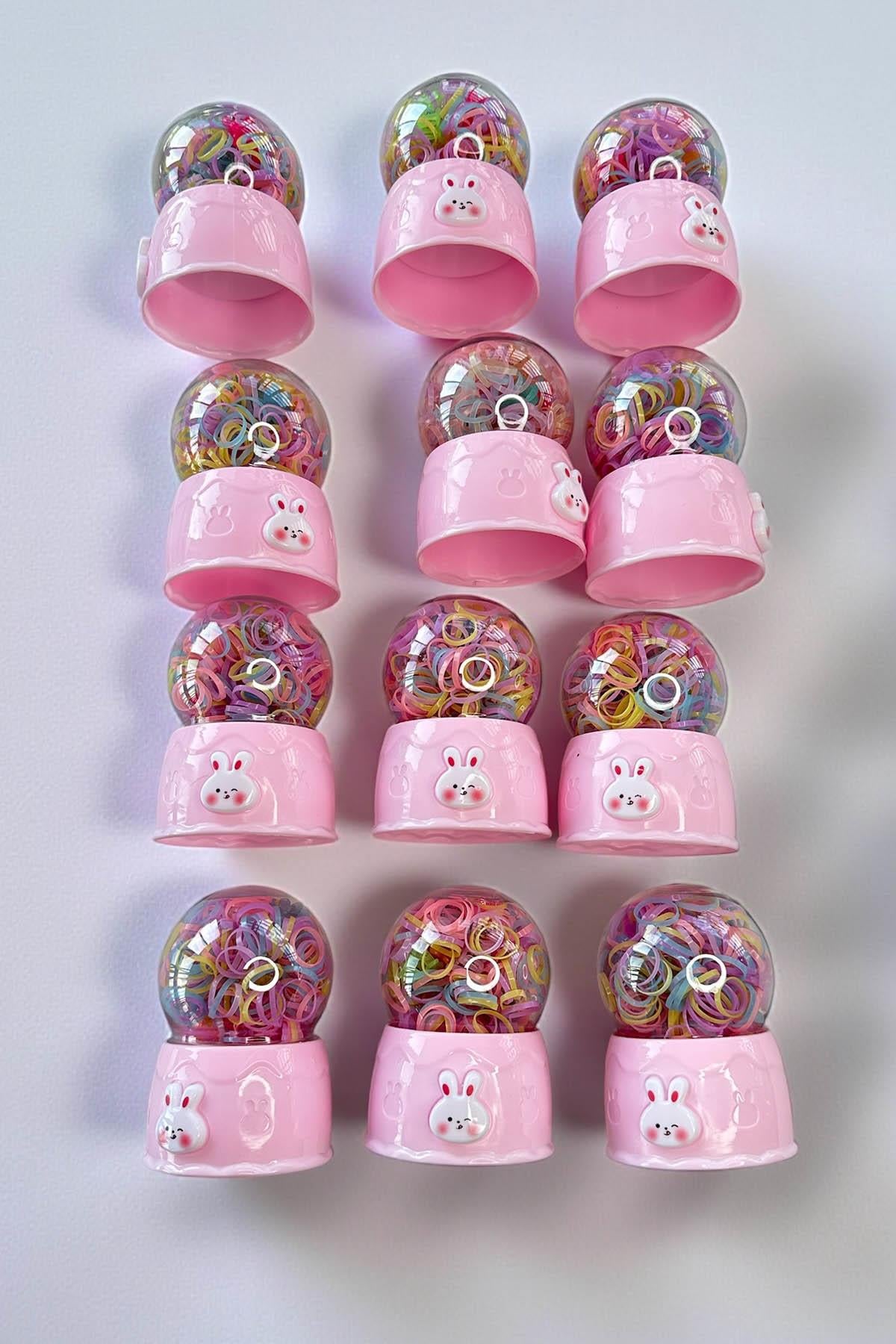 12'li Karışık Renk  Lastik Toka Set