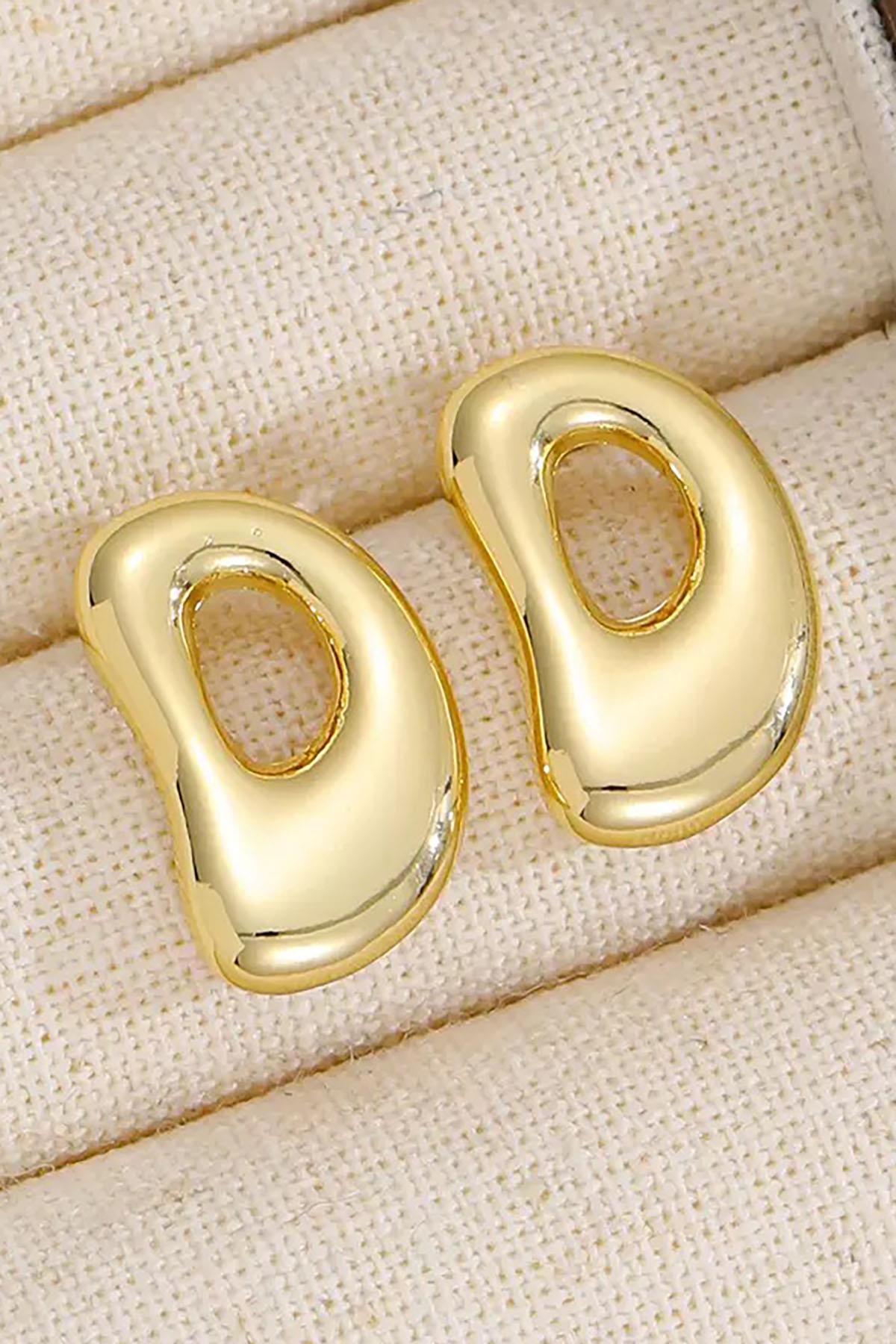 Altın Renk Çelik Küpe (Çift)