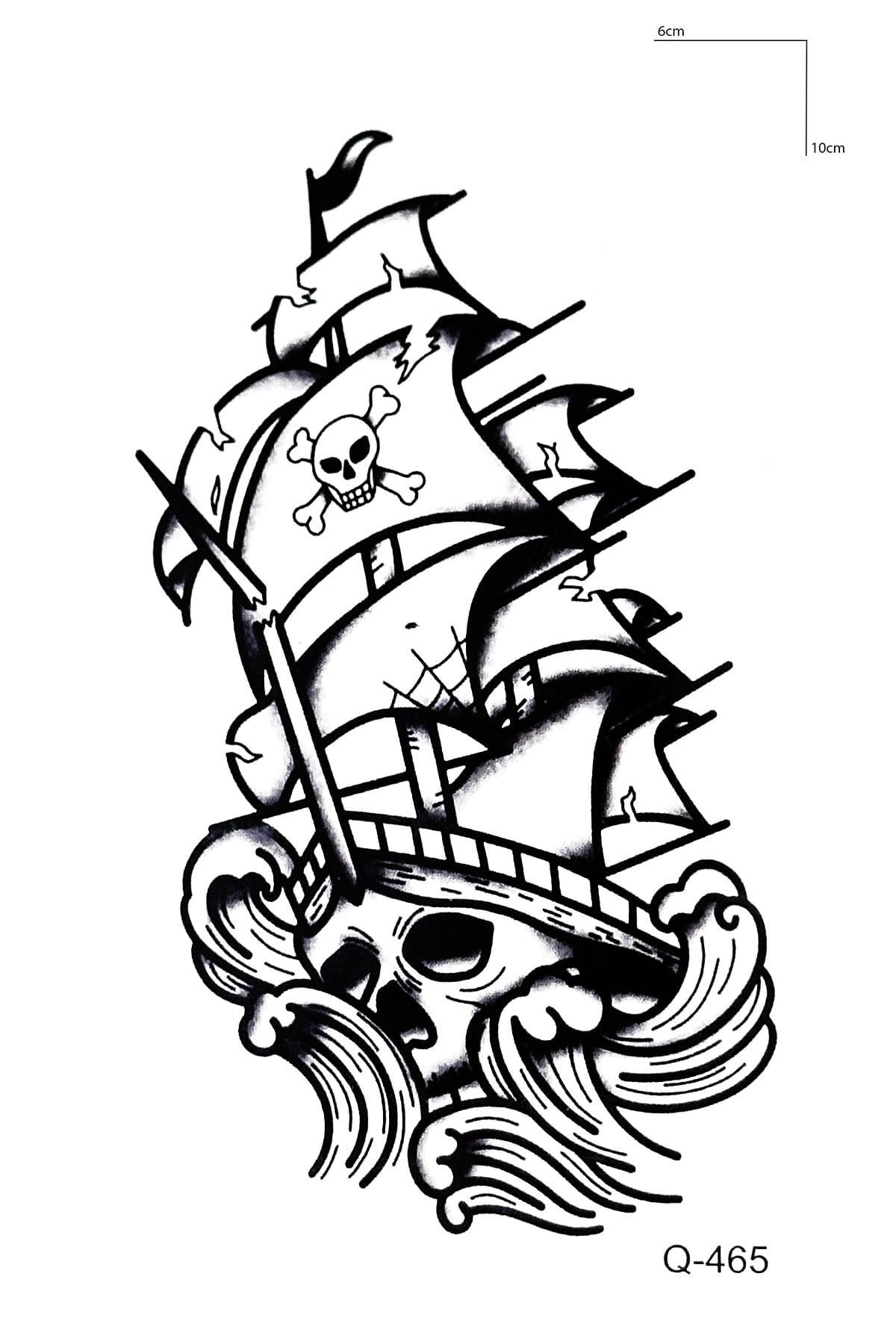 Gemi Mini Geçici Dövme Tattoo
