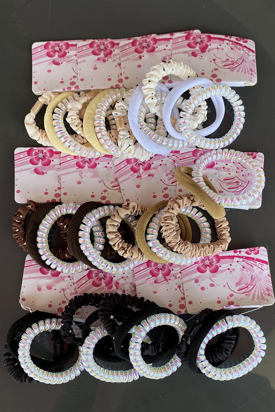 12'li Karışık Renk Helezon ve Havlu Toka Set 