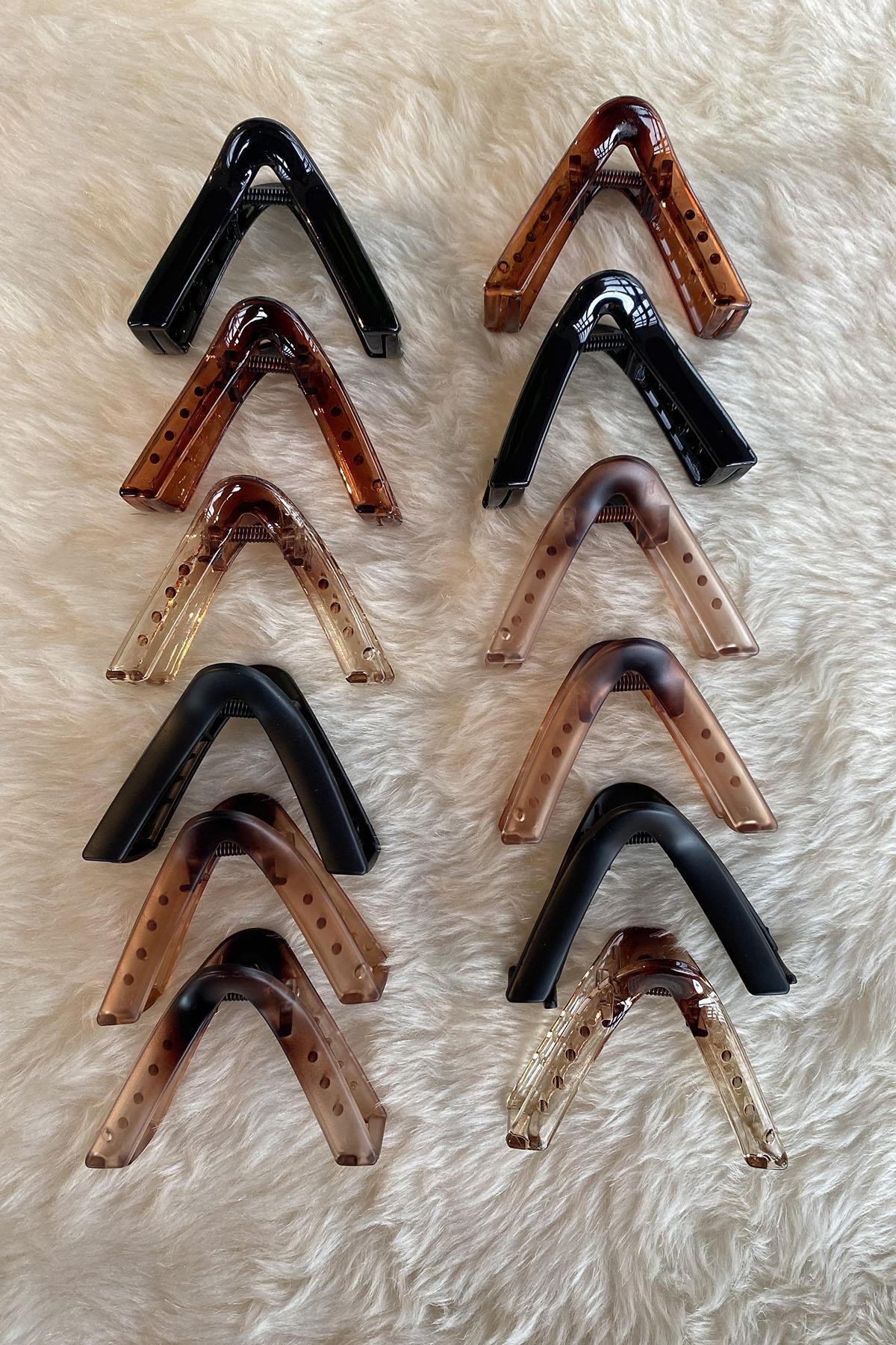 12'li Karışık Renk Mandal Toka Set