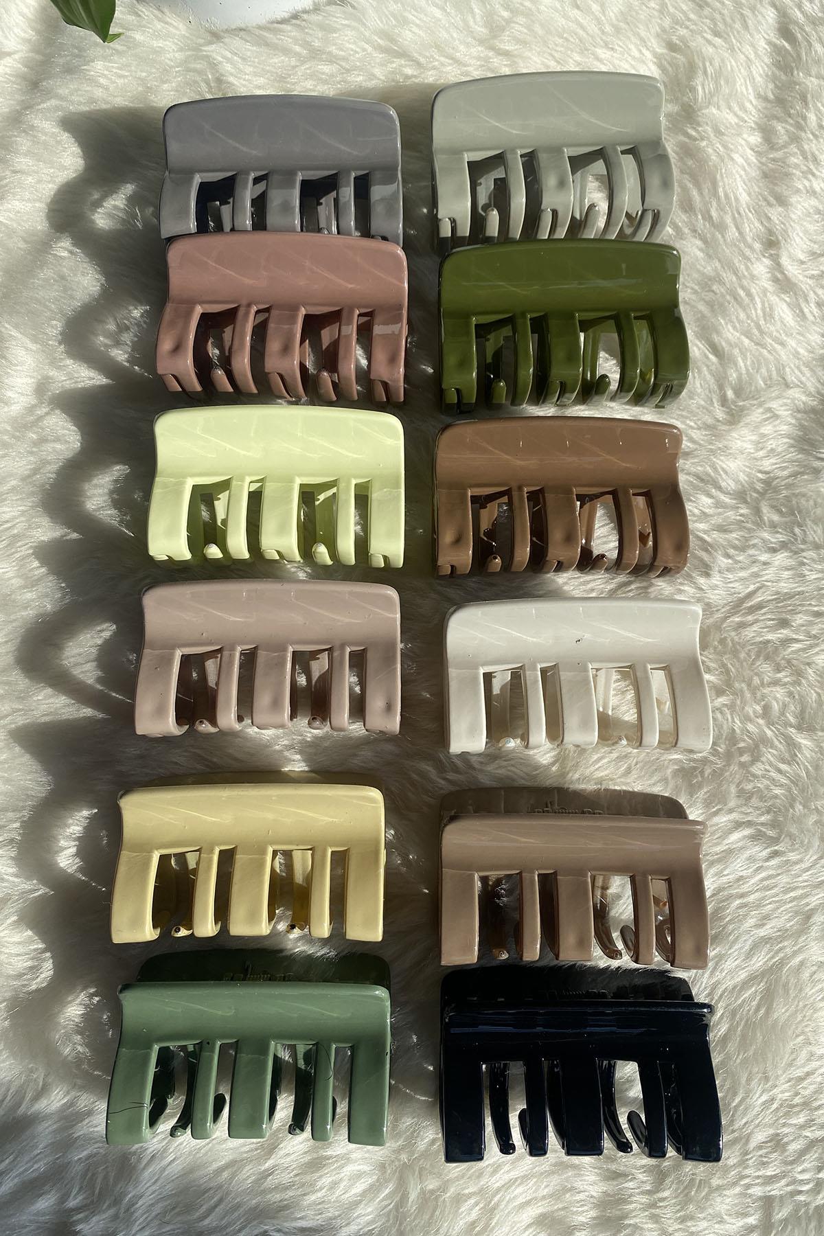 12'li Karışık Renk Mandal Toka Set