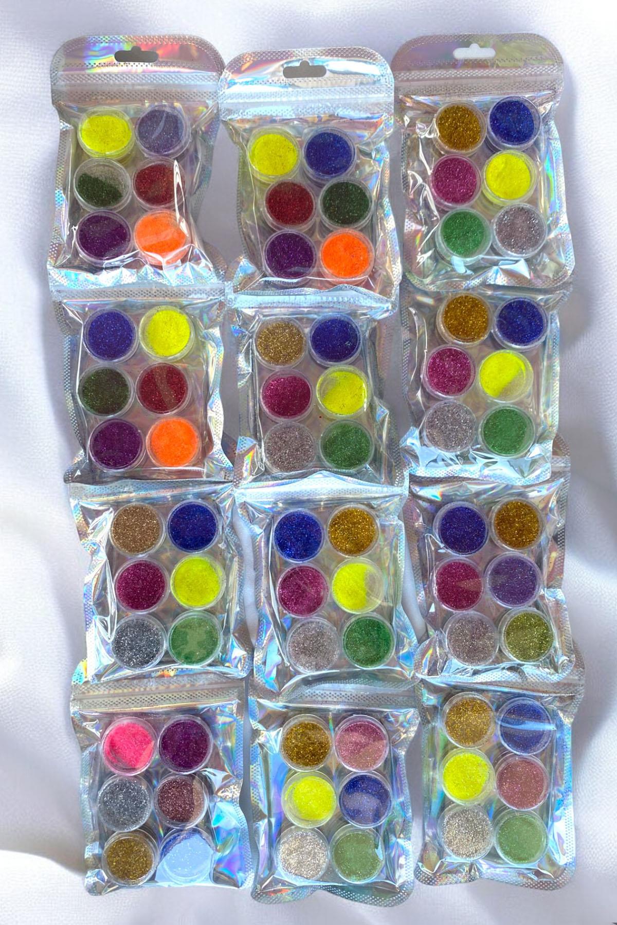 12'li Karışık Renk Nail Art Tırnak Süsleme Simi