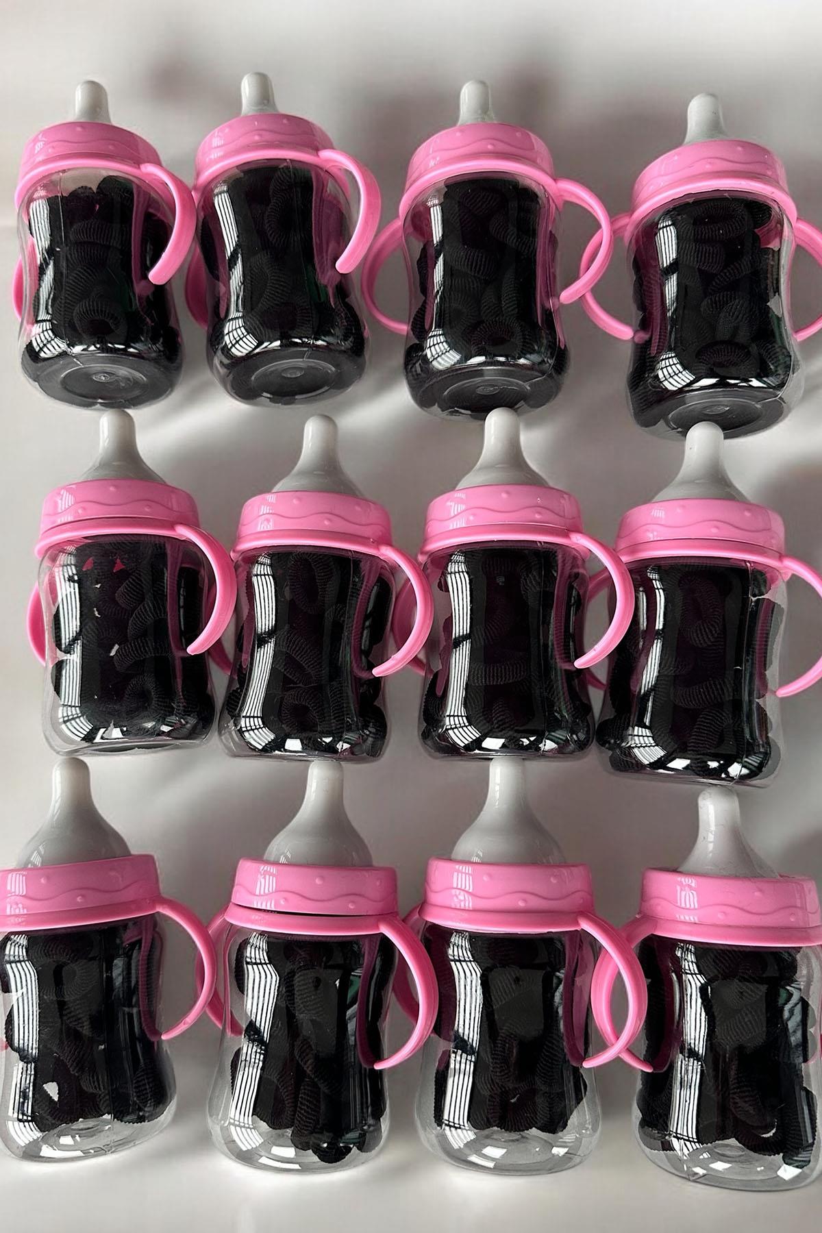 12'li Siyah Renk Biberek Figürlü Havlu Toka Set