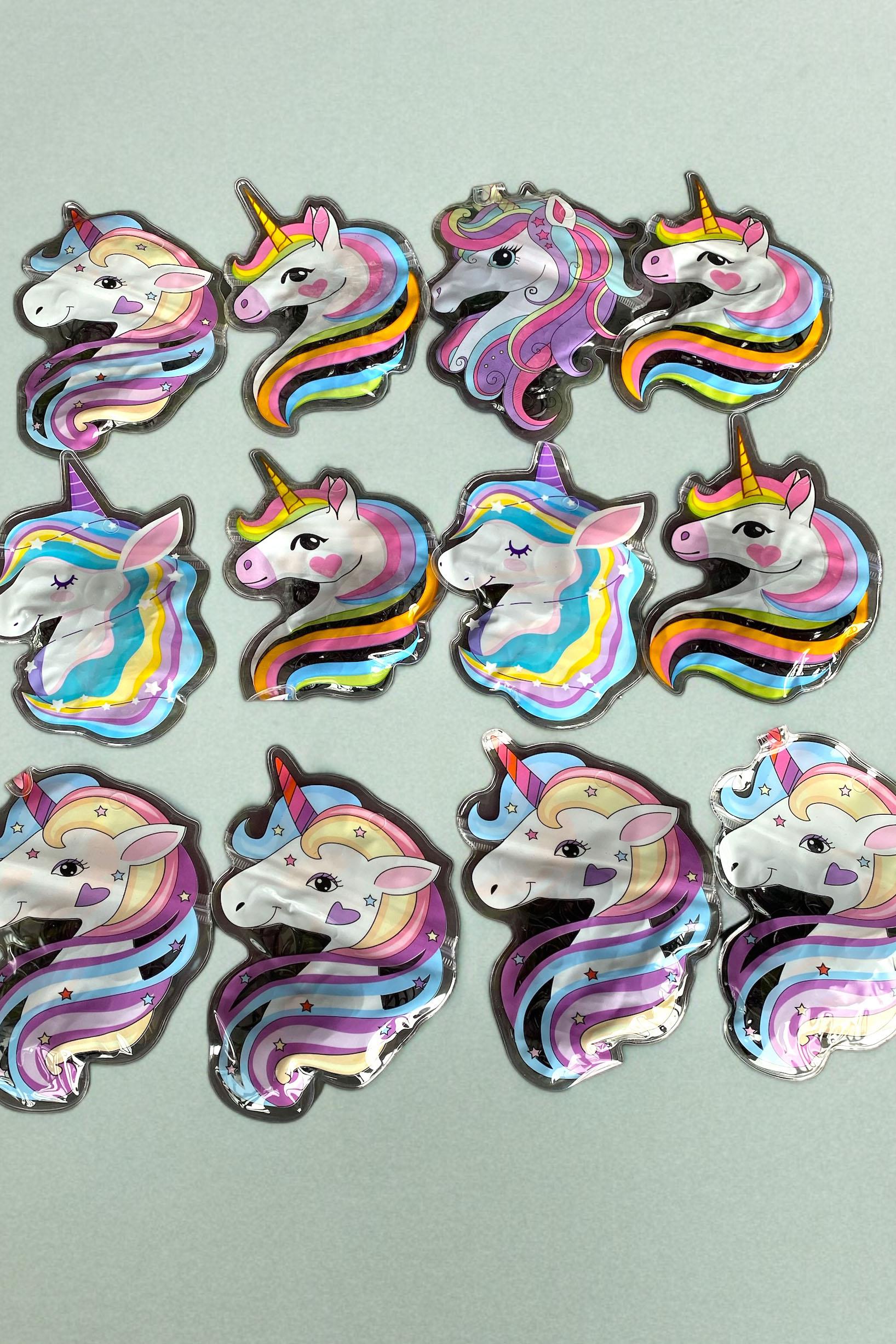 12'li Siyah Renk Unicorn Figürlü Lastik Toka Set