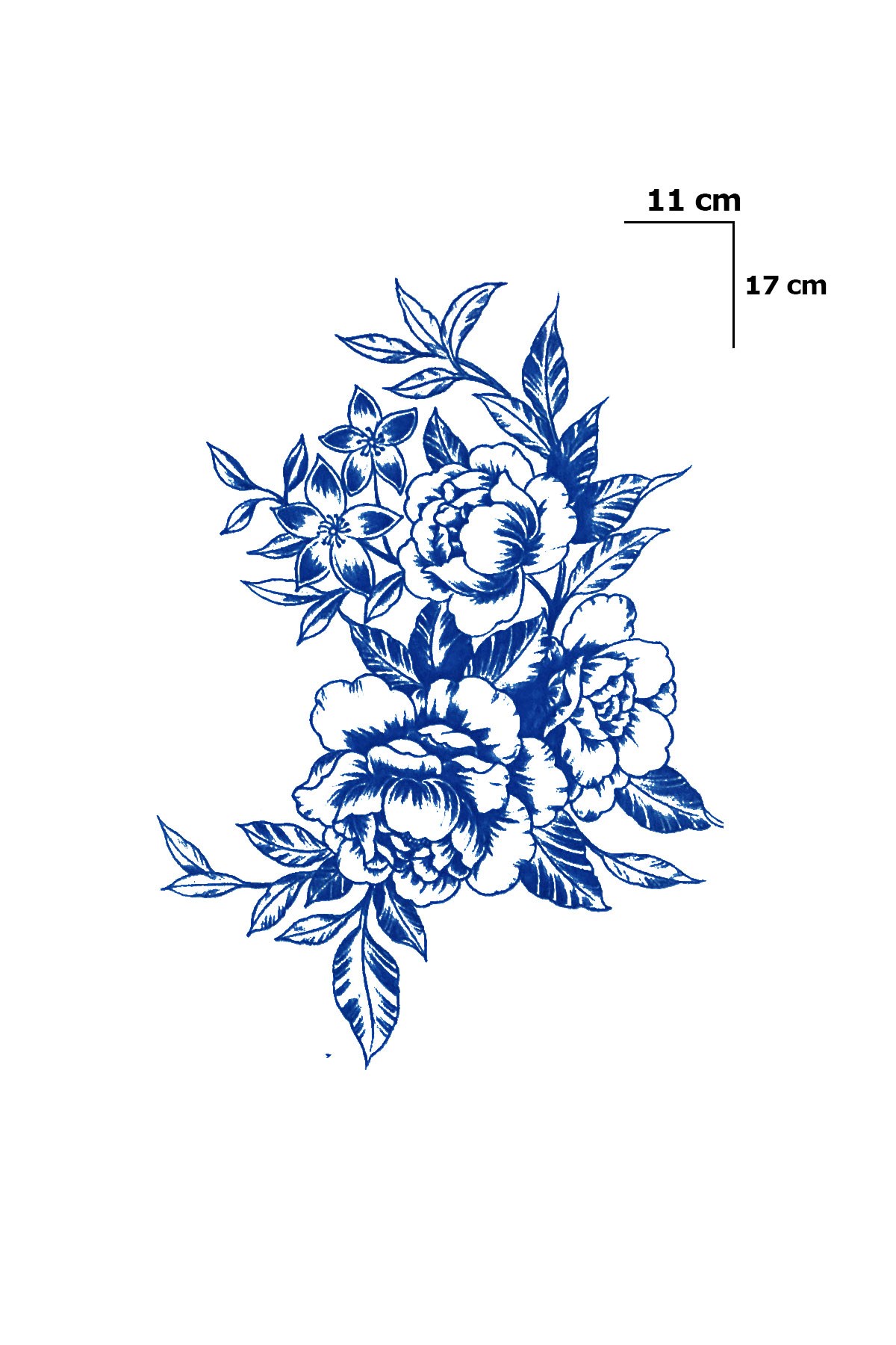 Çiçek Sonradan Kararan Yarı Kalıcı Geçici Dövme Tattoo