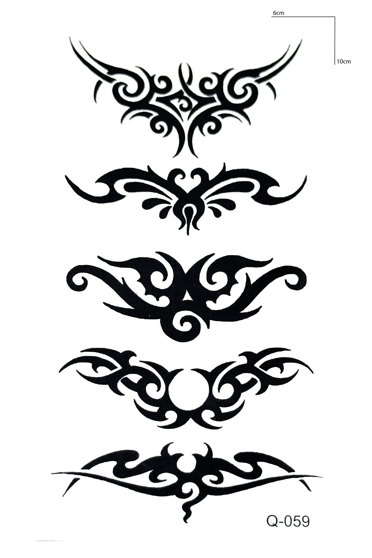 Dörtlü Tribal Mini Geçici Dövme Tattoo