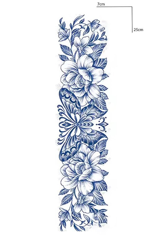 Kelebek Bilek Sonradan Kararan Yarı Kalıcı Geçici Dövme Tattoo