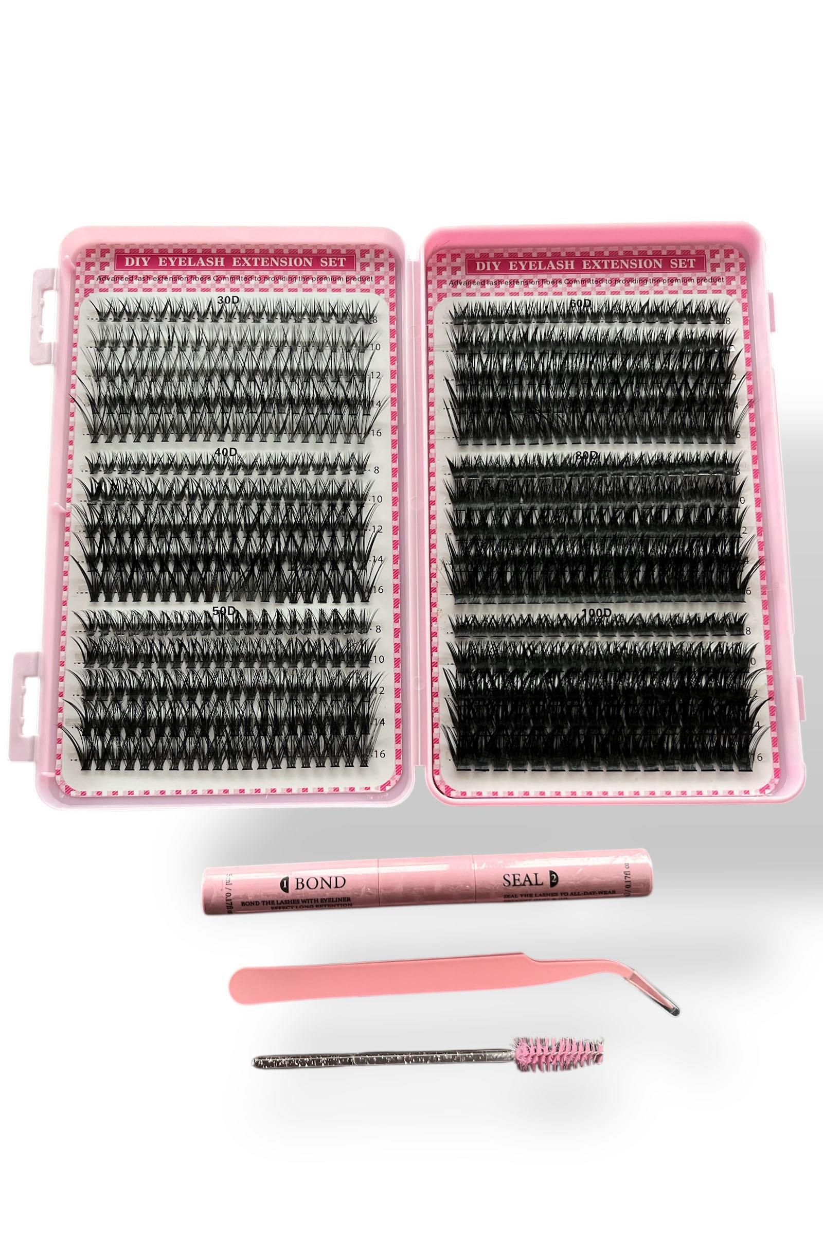 Siyah Renk Yapıştırıcılı / Tutma Aparatlı Doğal Görünümlü İpek Kirpik Set