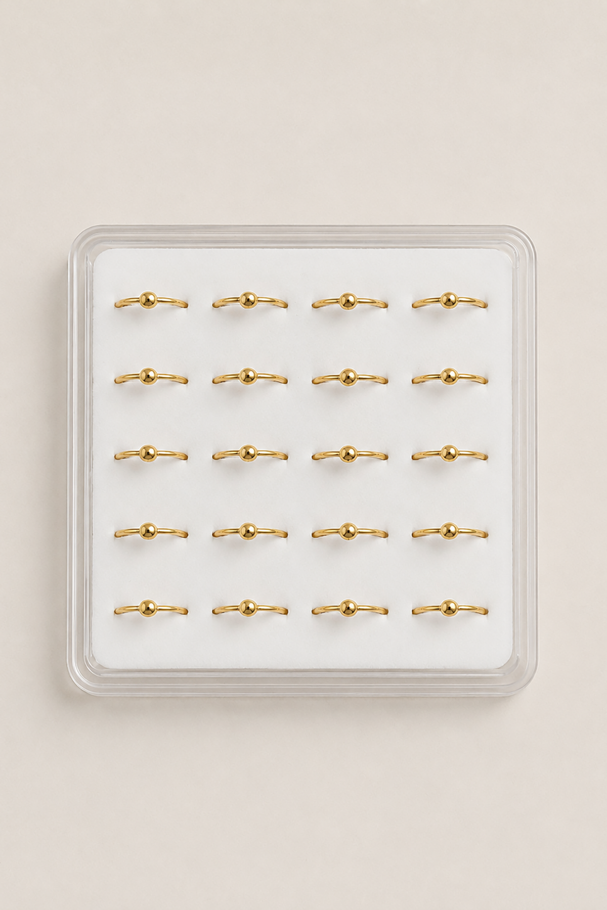 20'li Altın Renk Halka Piercing Set
