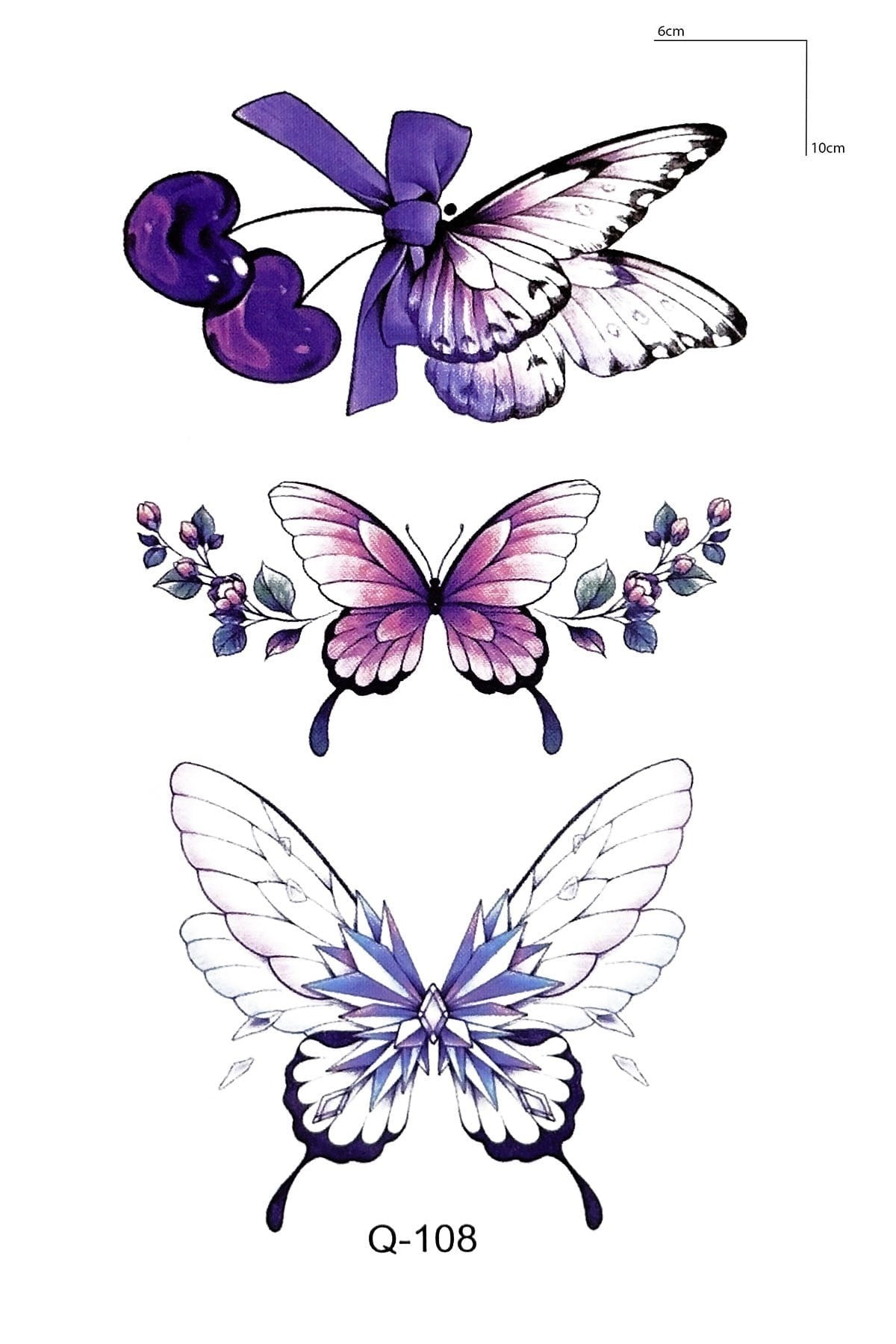 Kelebekler Mini Geçici Dövme Tattoo