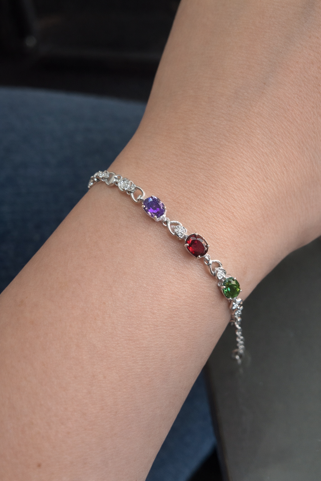 Gümüş Renk Taş Detaylı Xuping VİP Bileklik