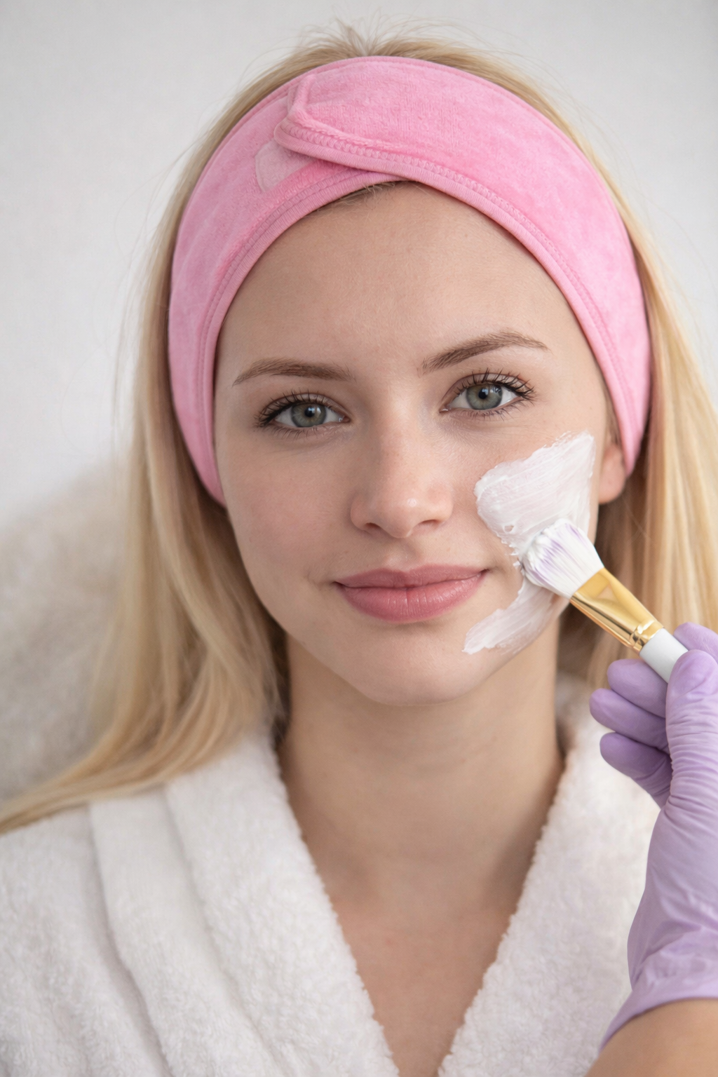 Pembe Renk Cırt Bantlı Havlu Saç Bandı