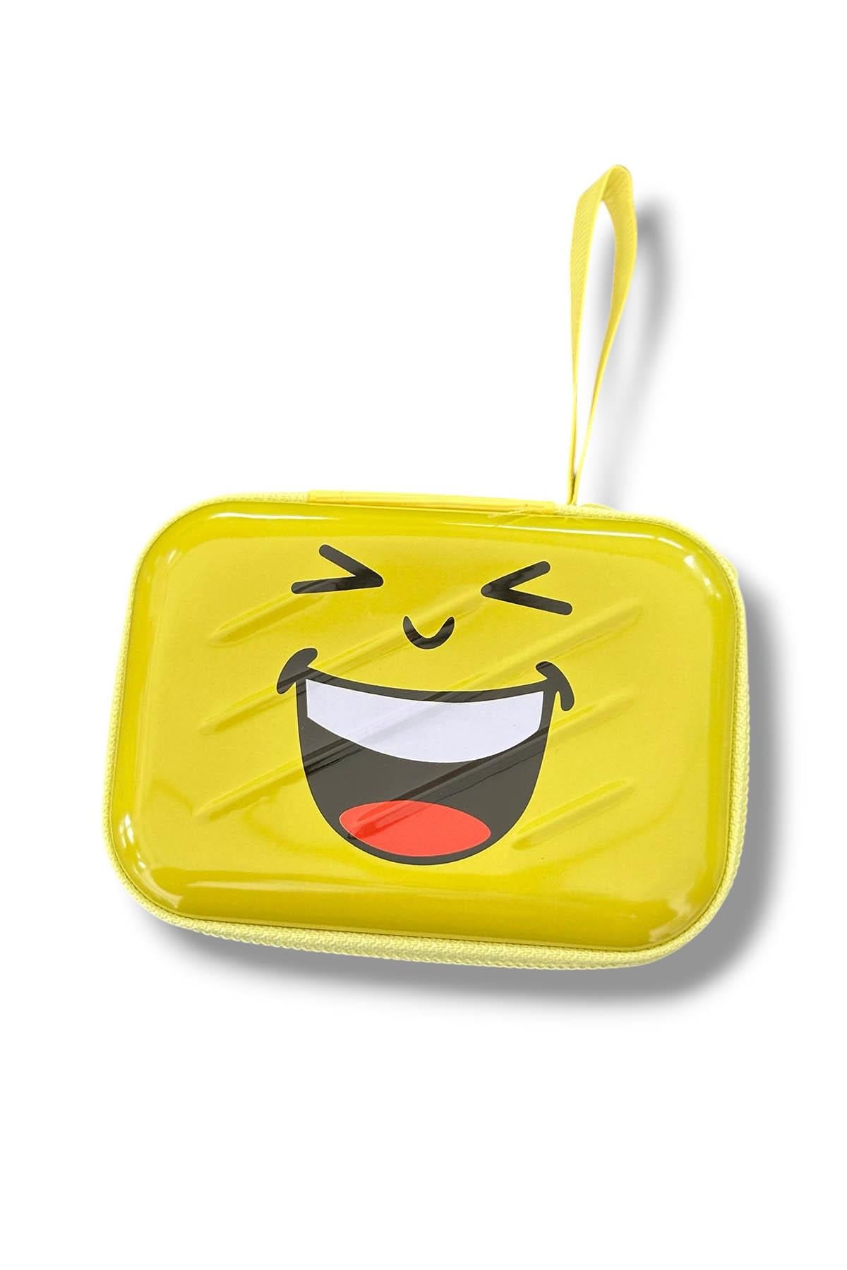 Sarı Renk Emojili Çocuk Cüzdan