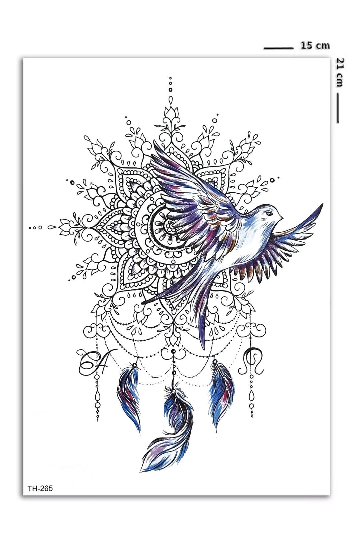 Düş Kapanı Ve Kuş Geçici Dövme Tattoo