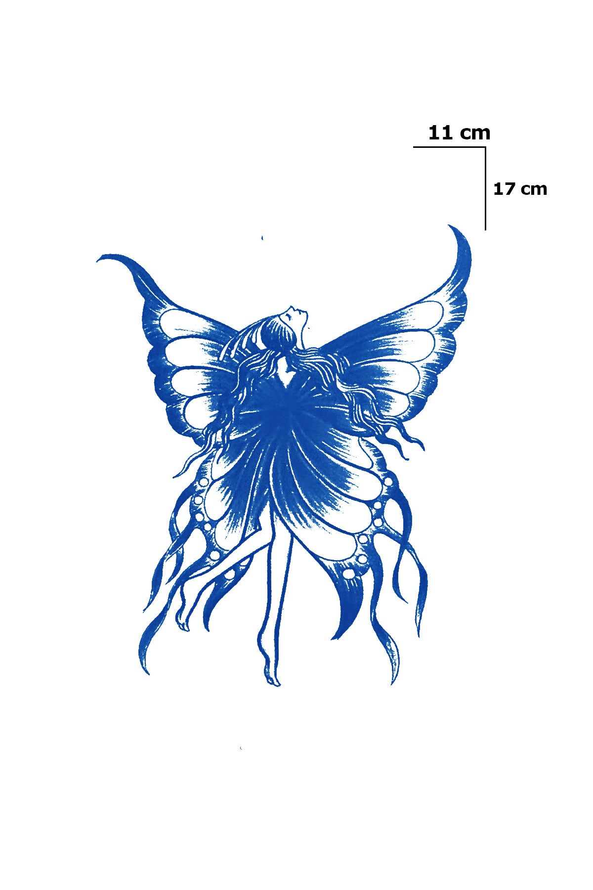 Kanatlı Kız Sonradan Kararan Yarı Kalıcı Geçici Dövme Tattoo