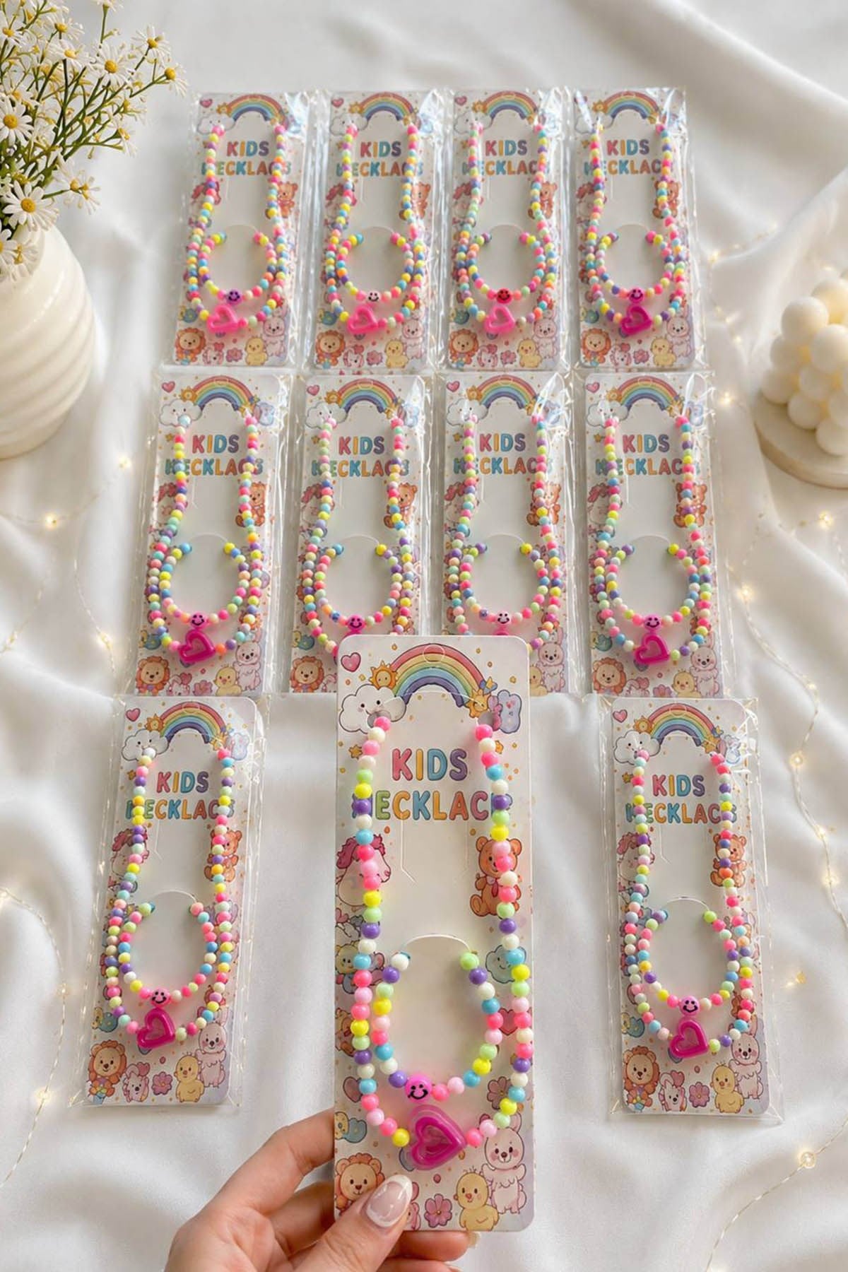 12'li Karışık Figürlü Çocuk Kolye/Bileklik Set