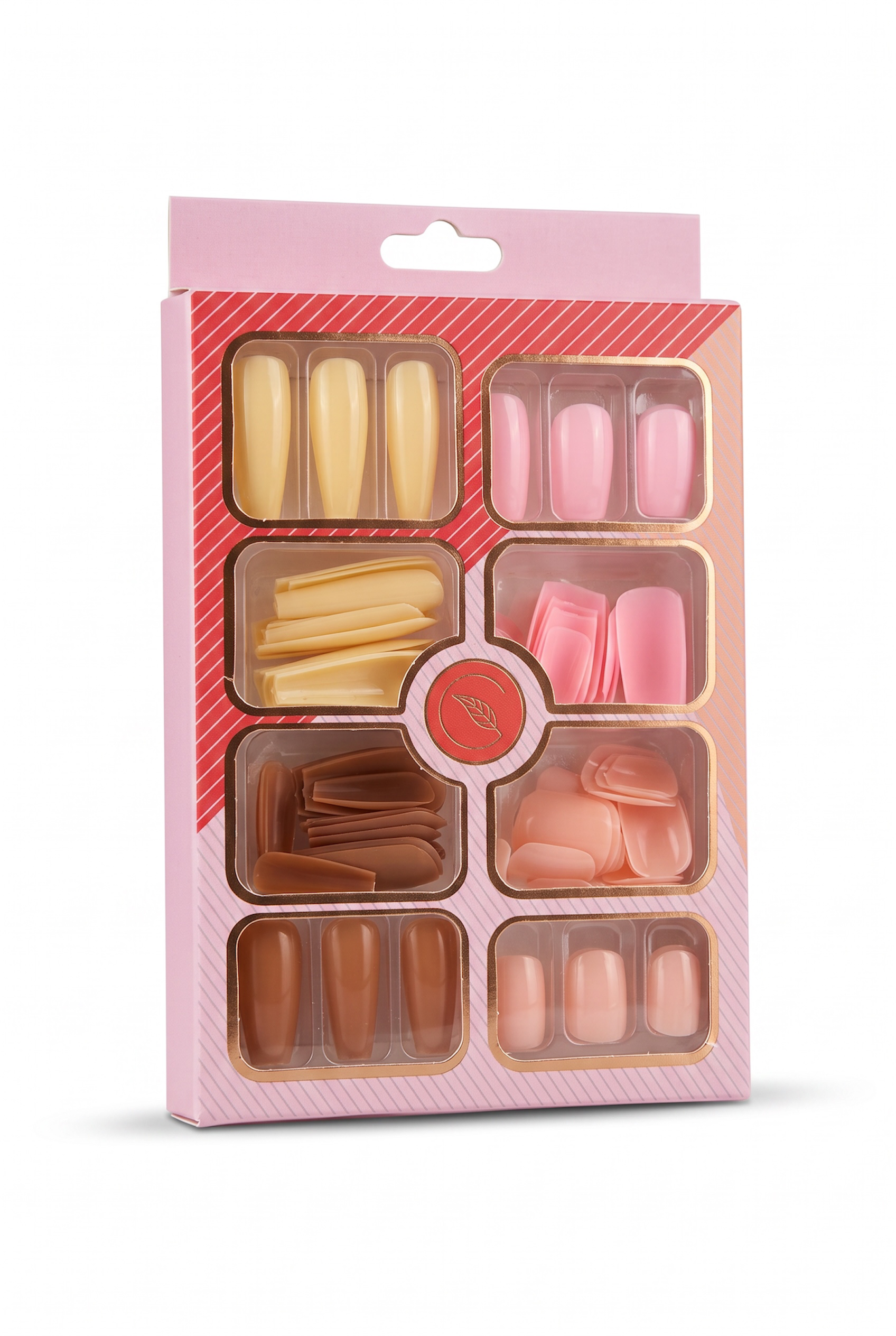 Karışık Renk 4 Boy Takma Tırnak Set