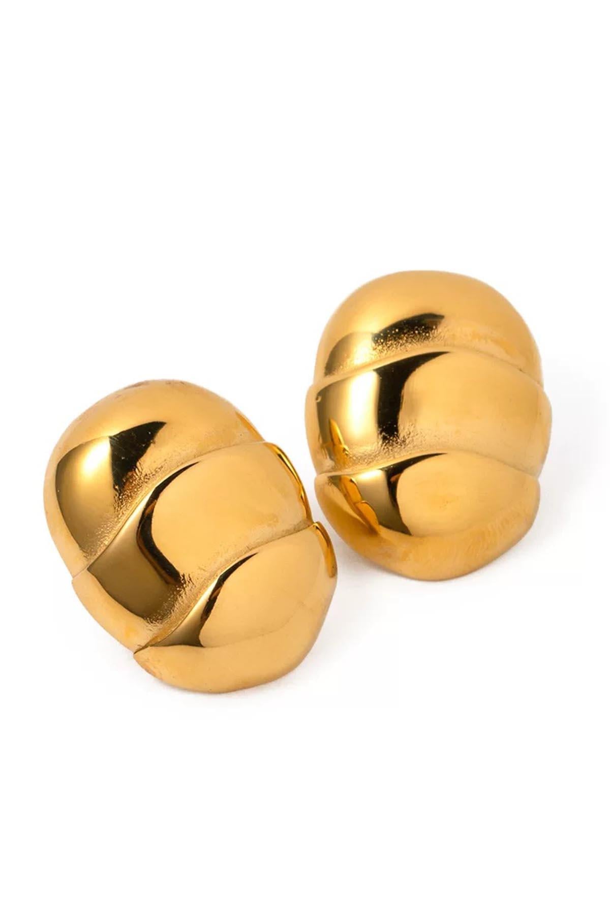 Altın Renk Çelik Küpe (Çift)