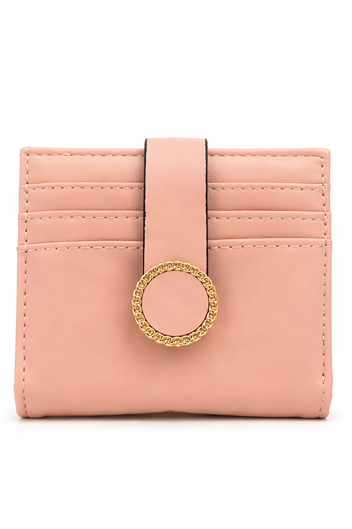 Pembe Renk 2 Bölmeli Deri Kadın Kartlık/Cüzdan