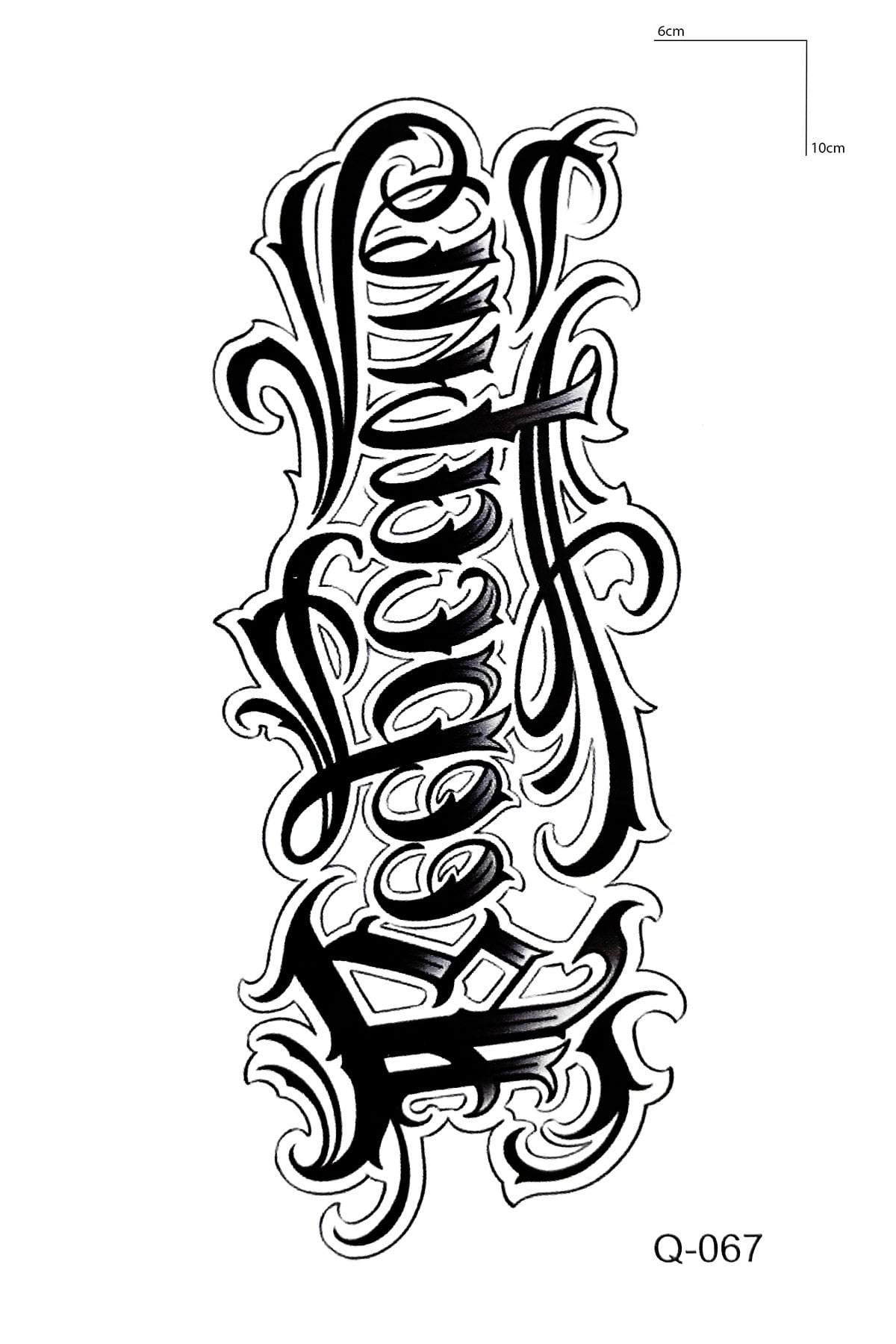 Yazılı Mini Geçici Dövme Tattoo