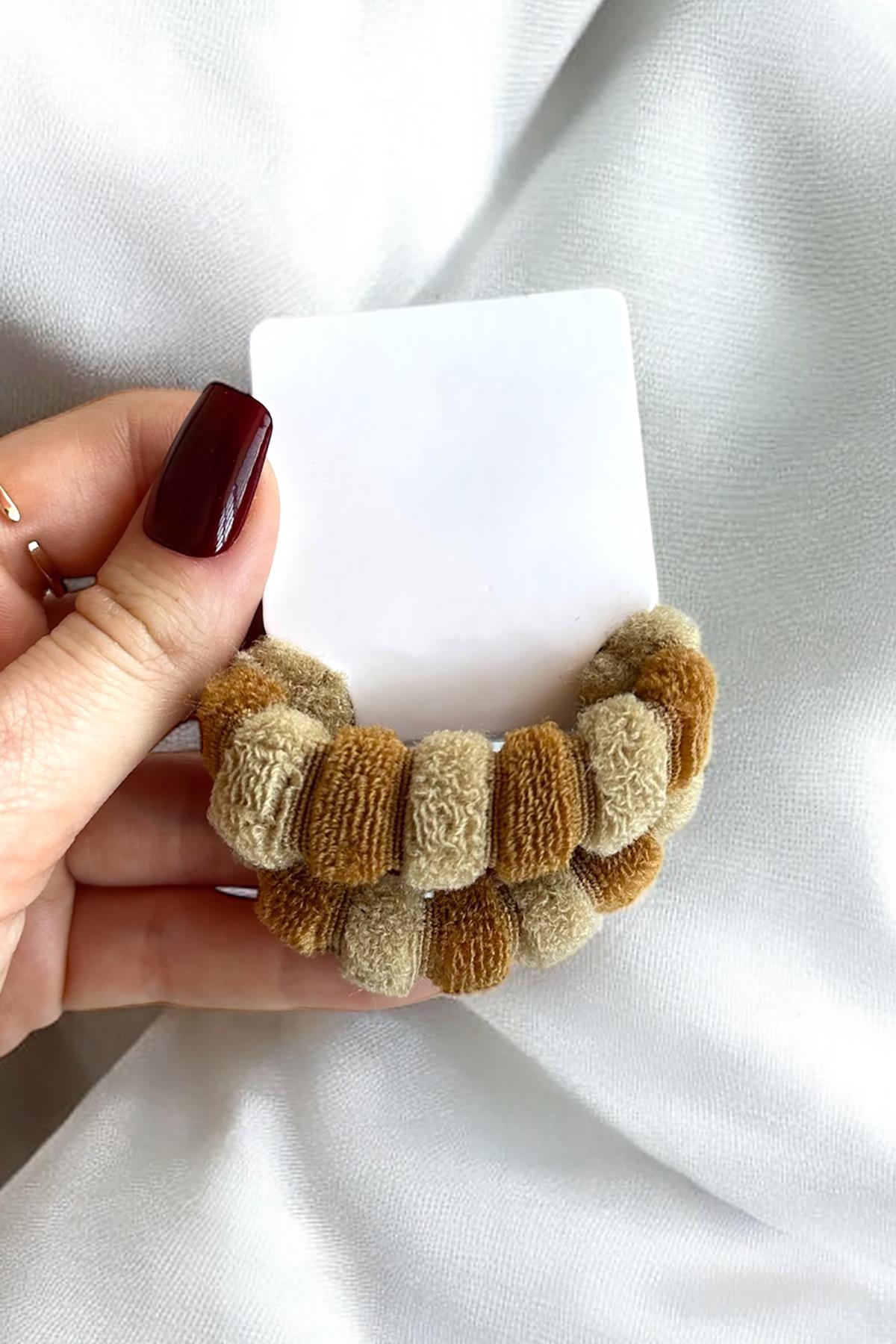 2'li Açık Kahve Renk Havlu Toka