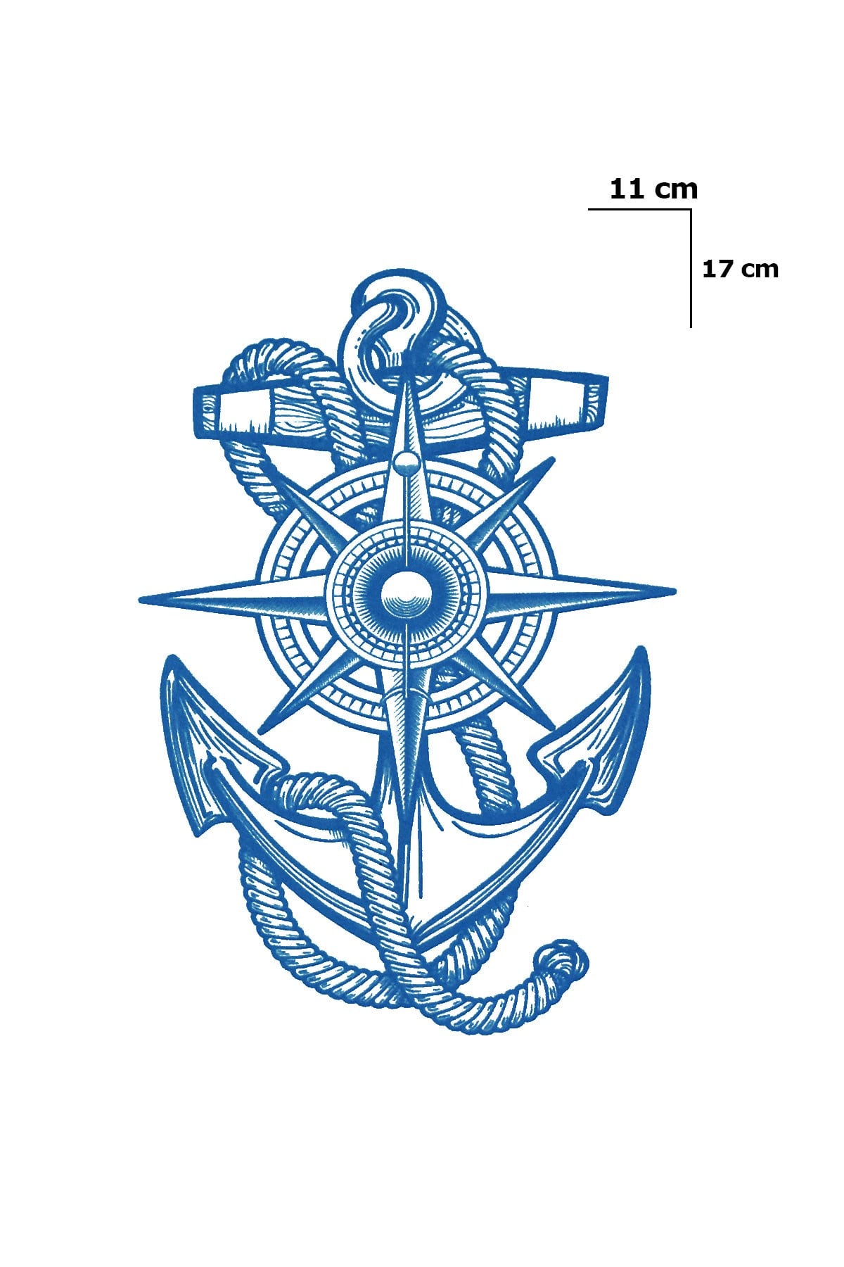 Çapa Sonradan Kararan Yarı Kalıcı Geçici Dövme Tattoo