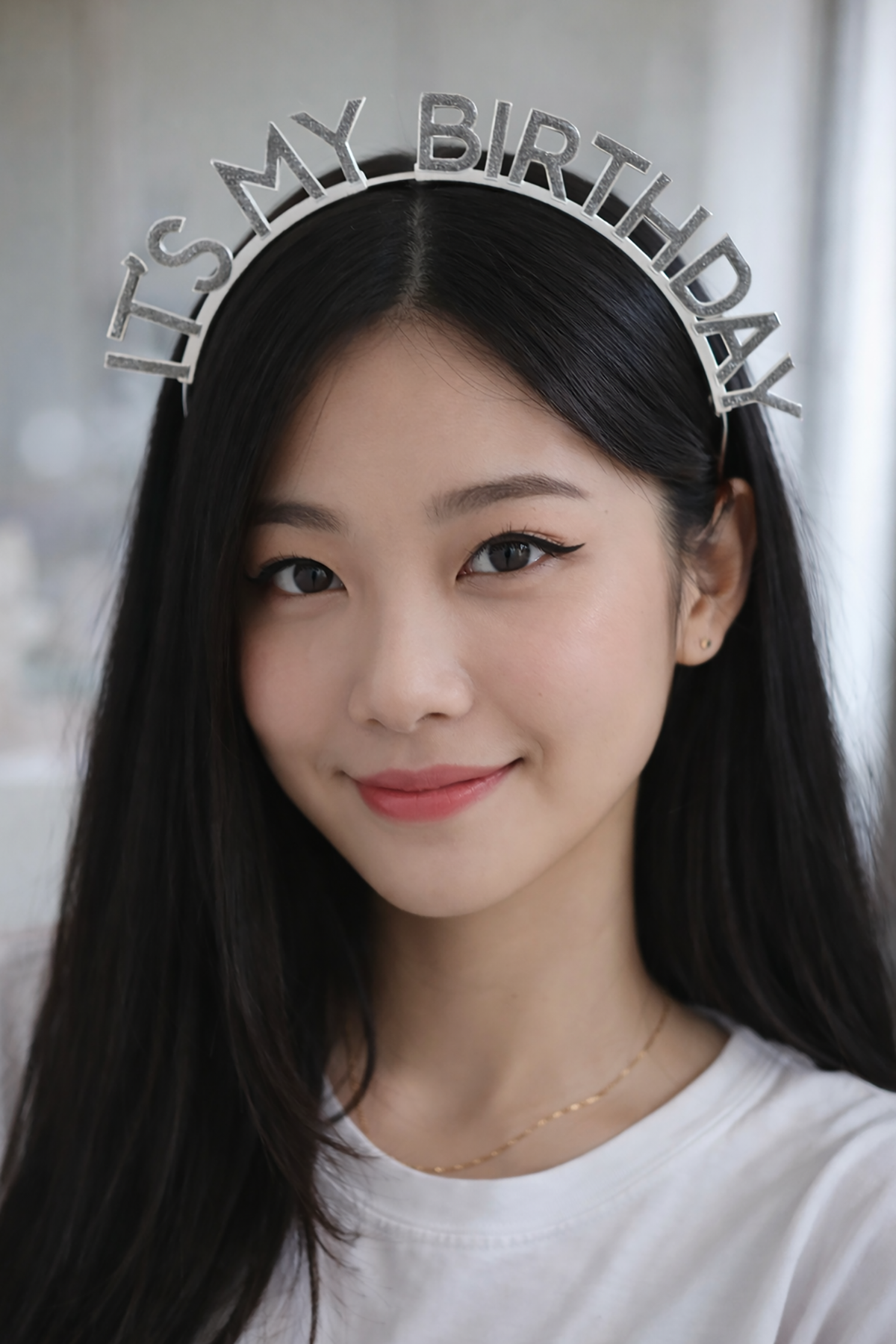 Gümüş Renk It's My Birthday Yazılı Taç