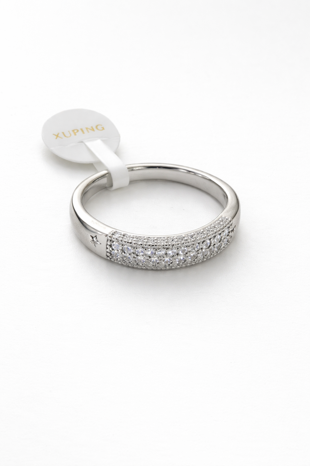 Gümüş Renk Taş Detaylı Xuping Yüzük (6 Numara)