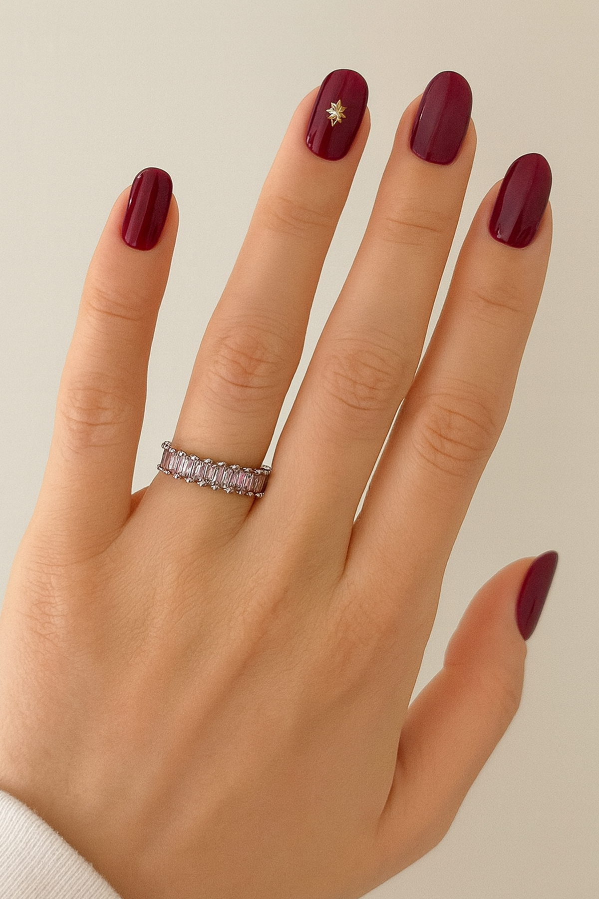 Gümüş Renk Taş Detaylı Ayarlanabilir Çelik Yüzük