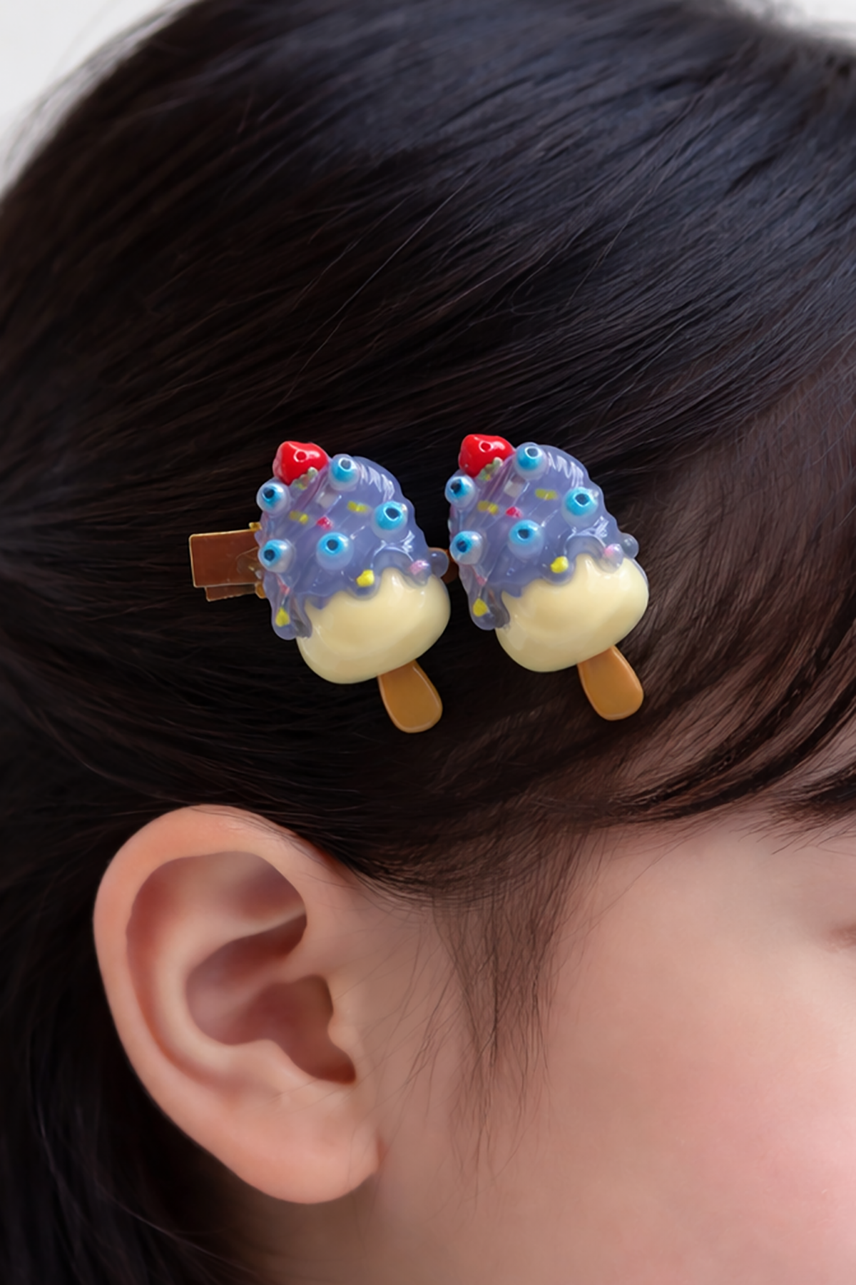 Mavi Renk Dondurma Figürlü Yan Toka