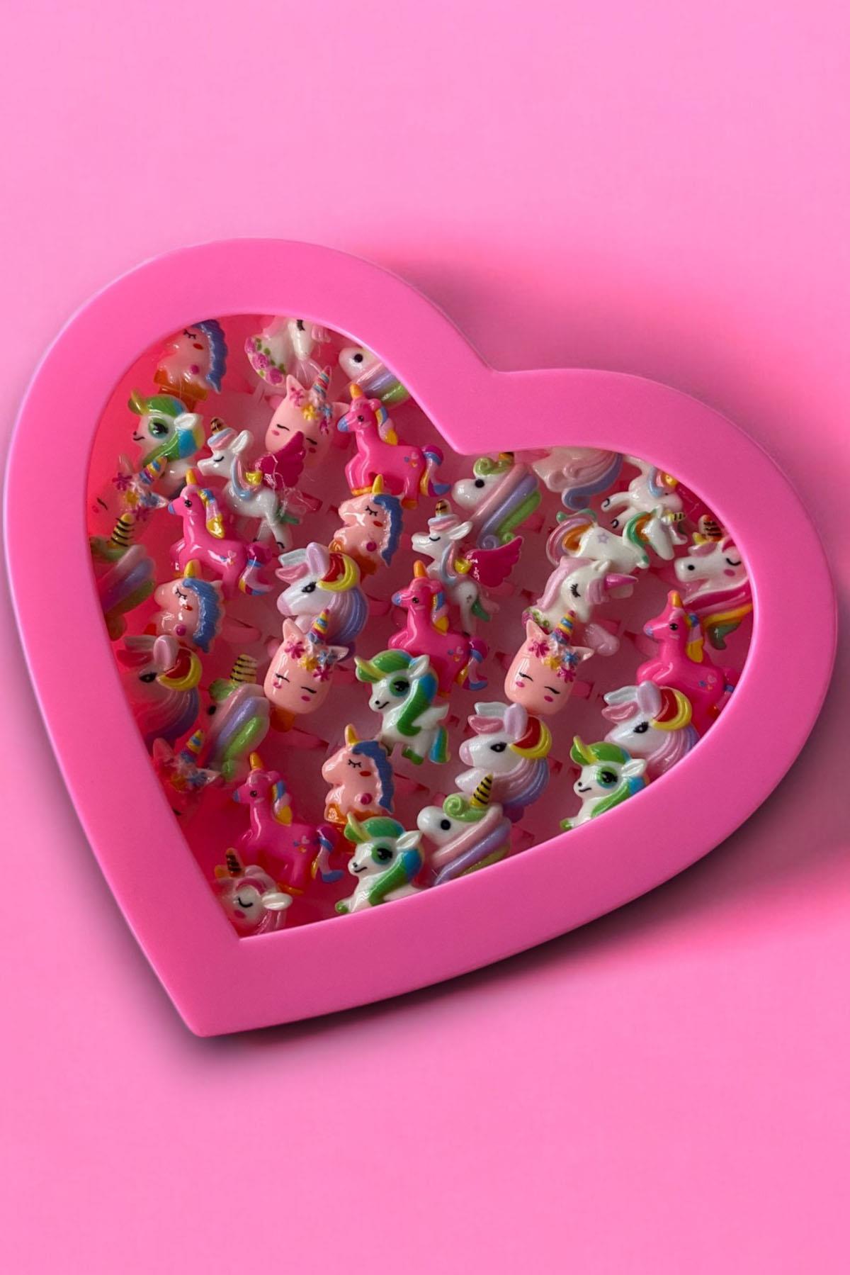 36'lı Karışık Figürlü Çocuk Yüzük Set