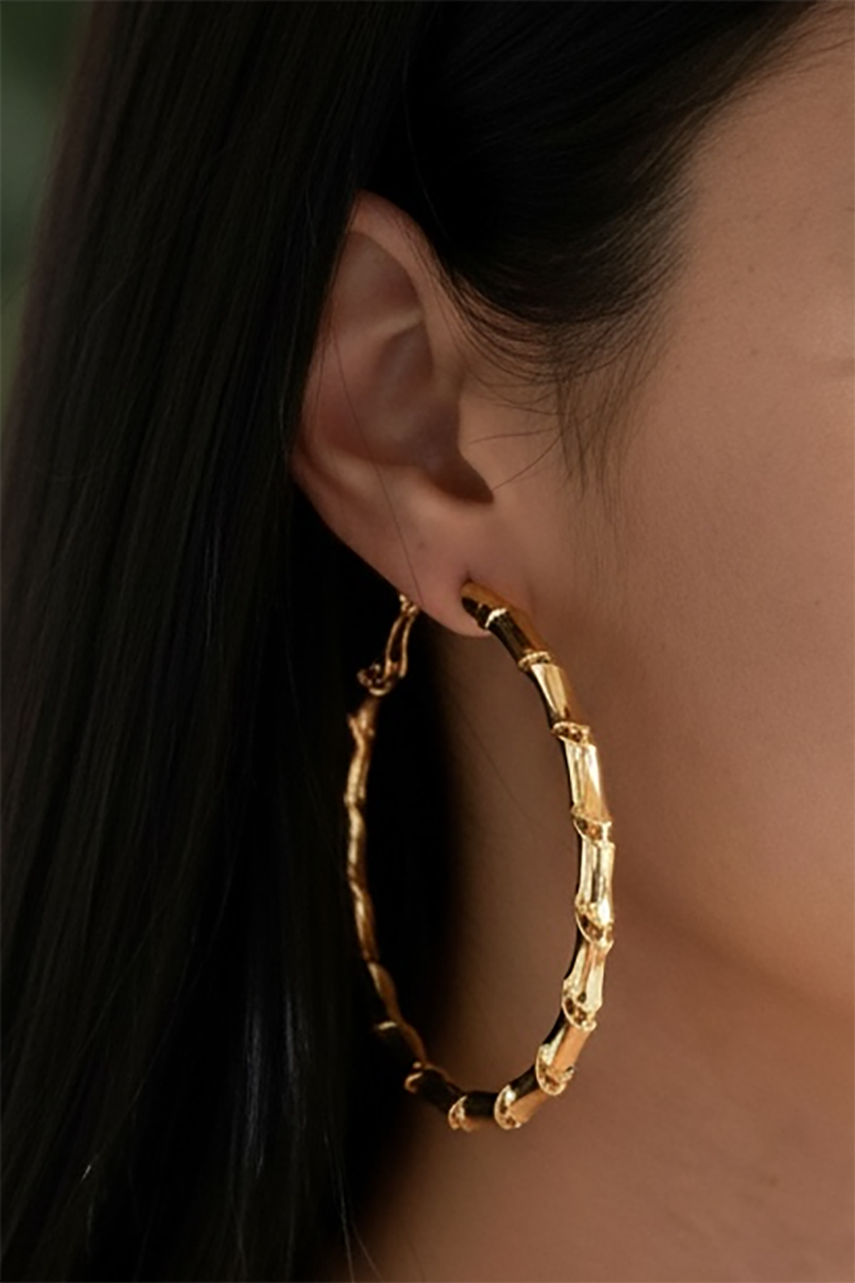 Altın Renk Halka Küpe (Çift)