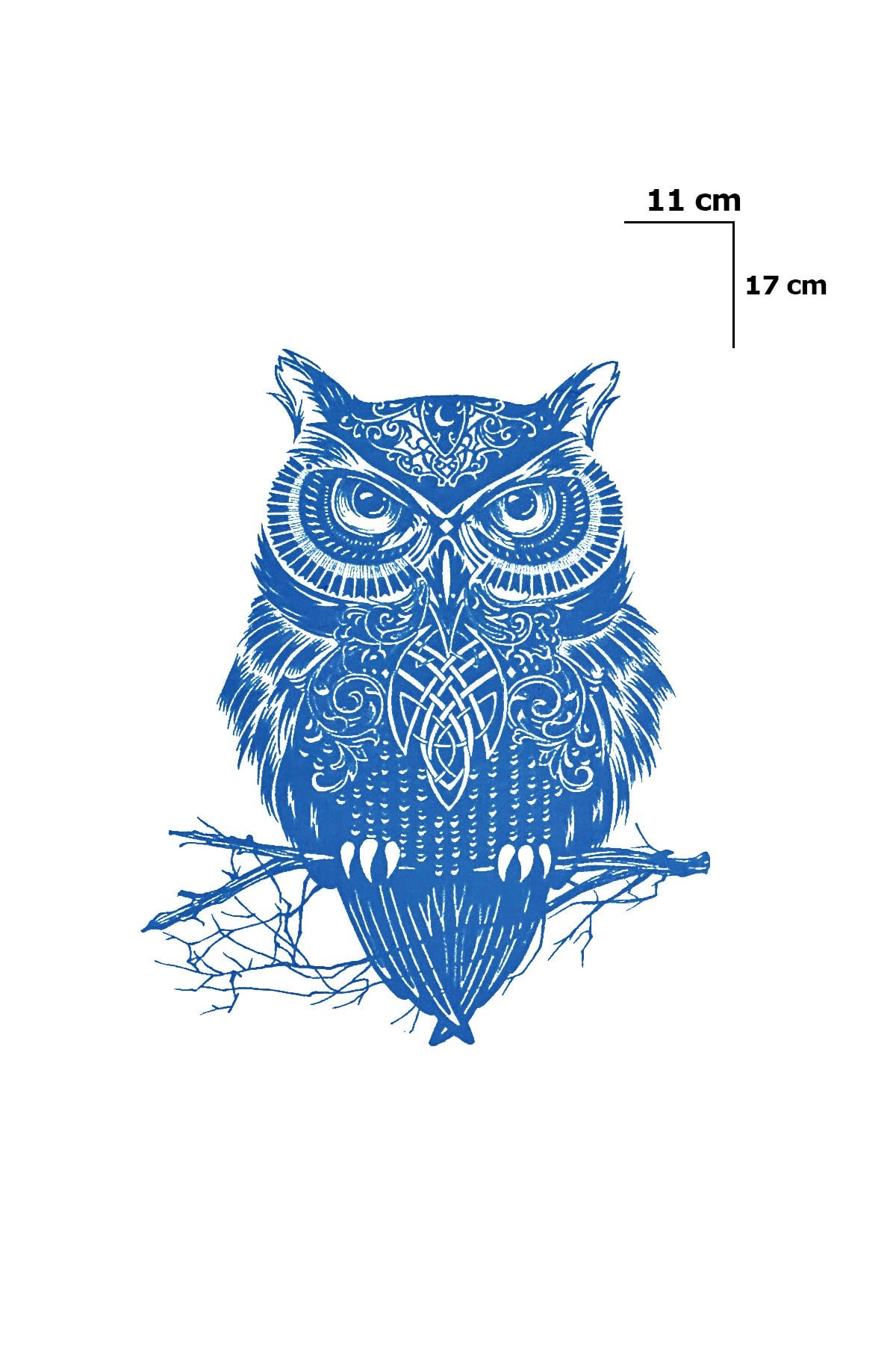 Baykuş Sonradan Kararan Yarı Kalıcı Geçici Dövme Tattoo