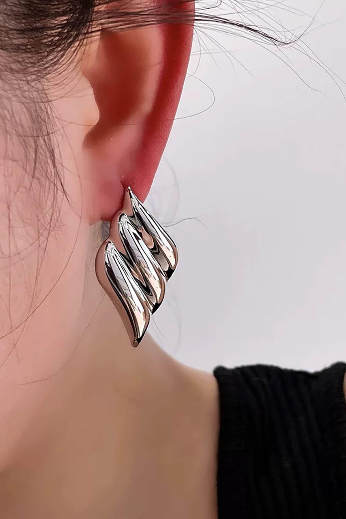 Gümüş Renk Küpe (Çift)