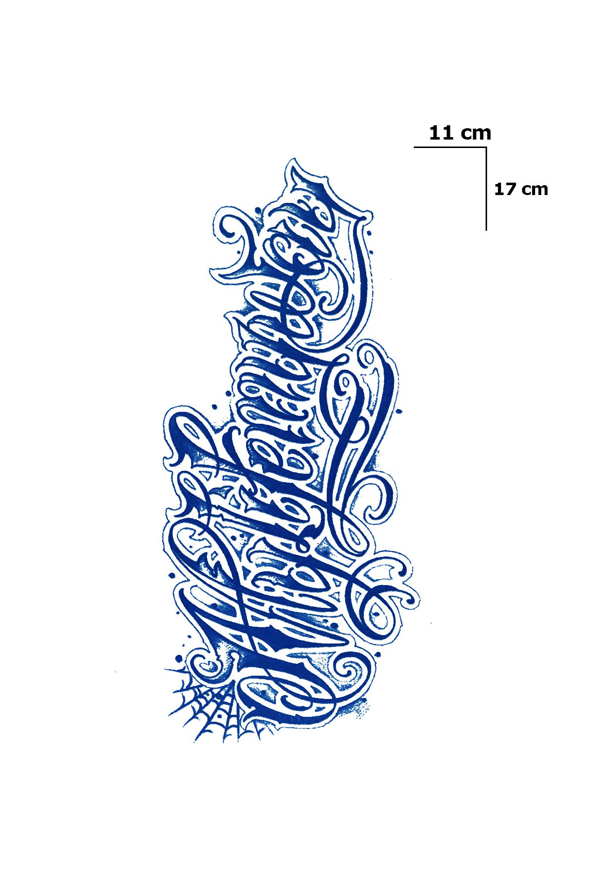Yazılı Sonradan Kararan Yarı Kalıcı Geçici Dövme Tattoo