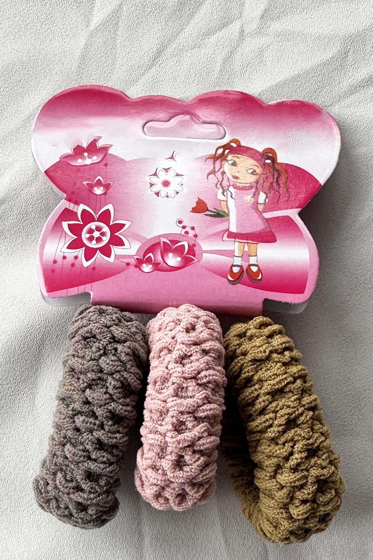 3'lü Karışık Renk Havlu Toka