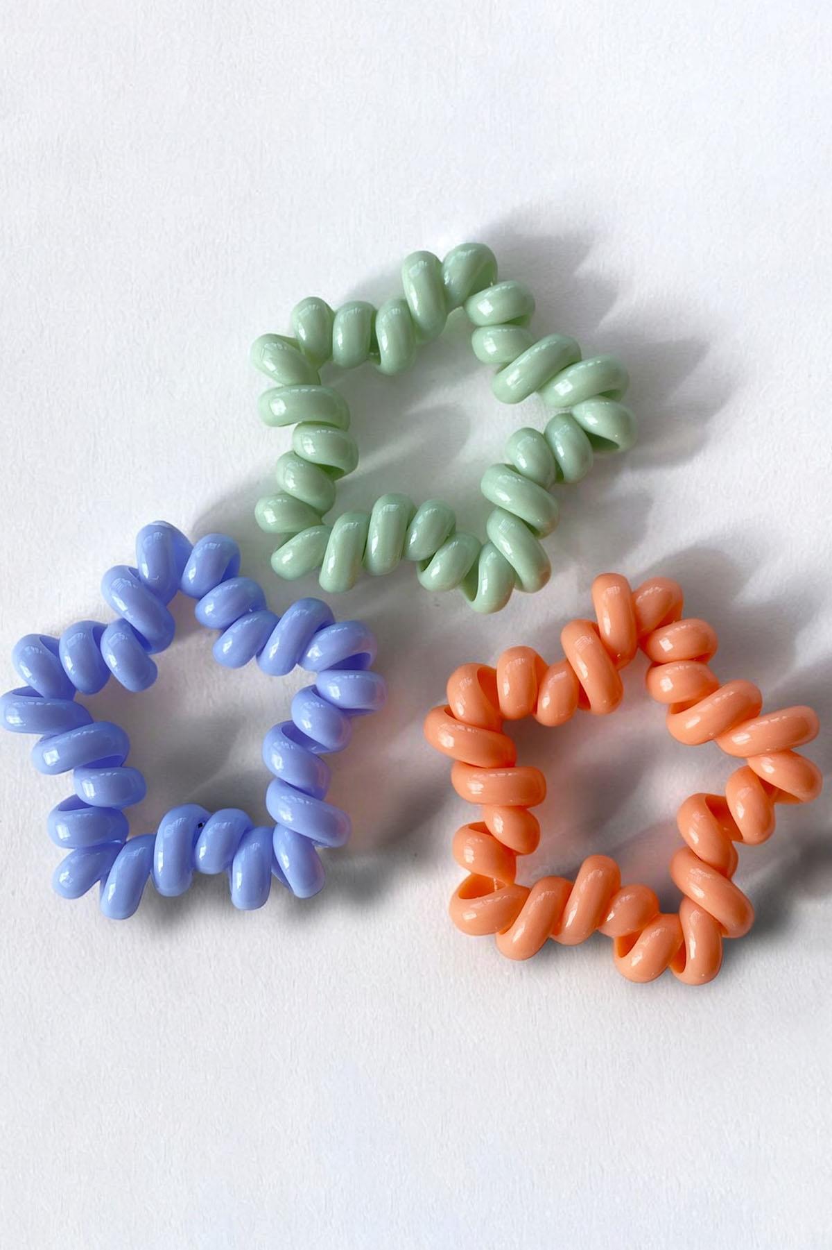 3'lü Karışık Renk Helezon Toka Set