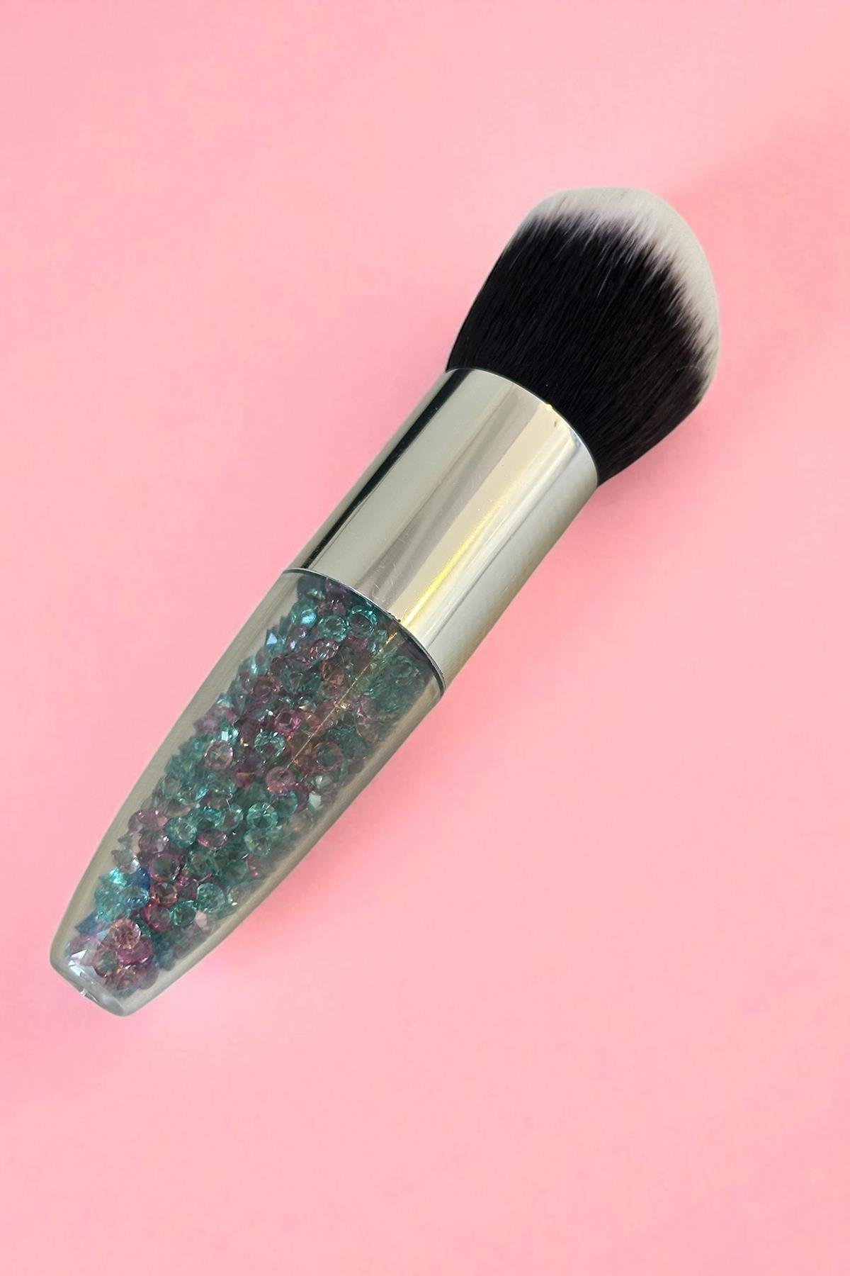 Karışık Renk Taş Detaylı Allık Fırçası