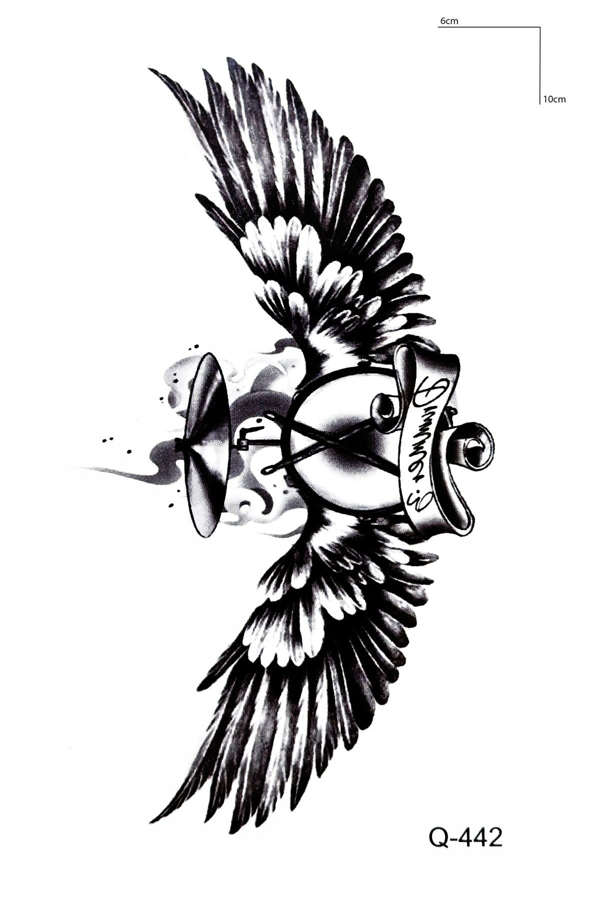 Bateri Kanat Mini Geçici Dövme Tattoo